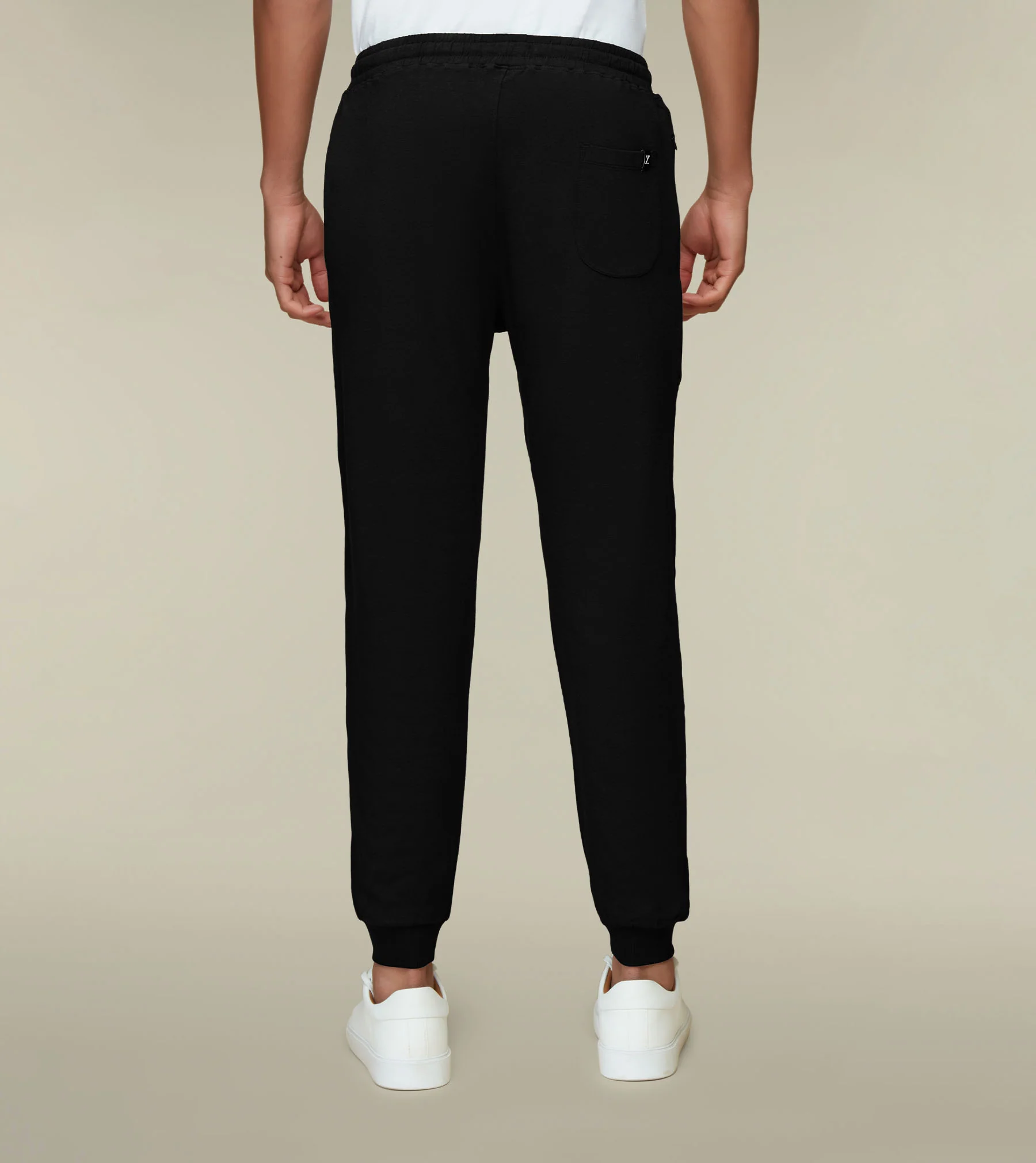 IntelliSoft Ace Modal-Cotton Joggers Pitch Black - Image 2