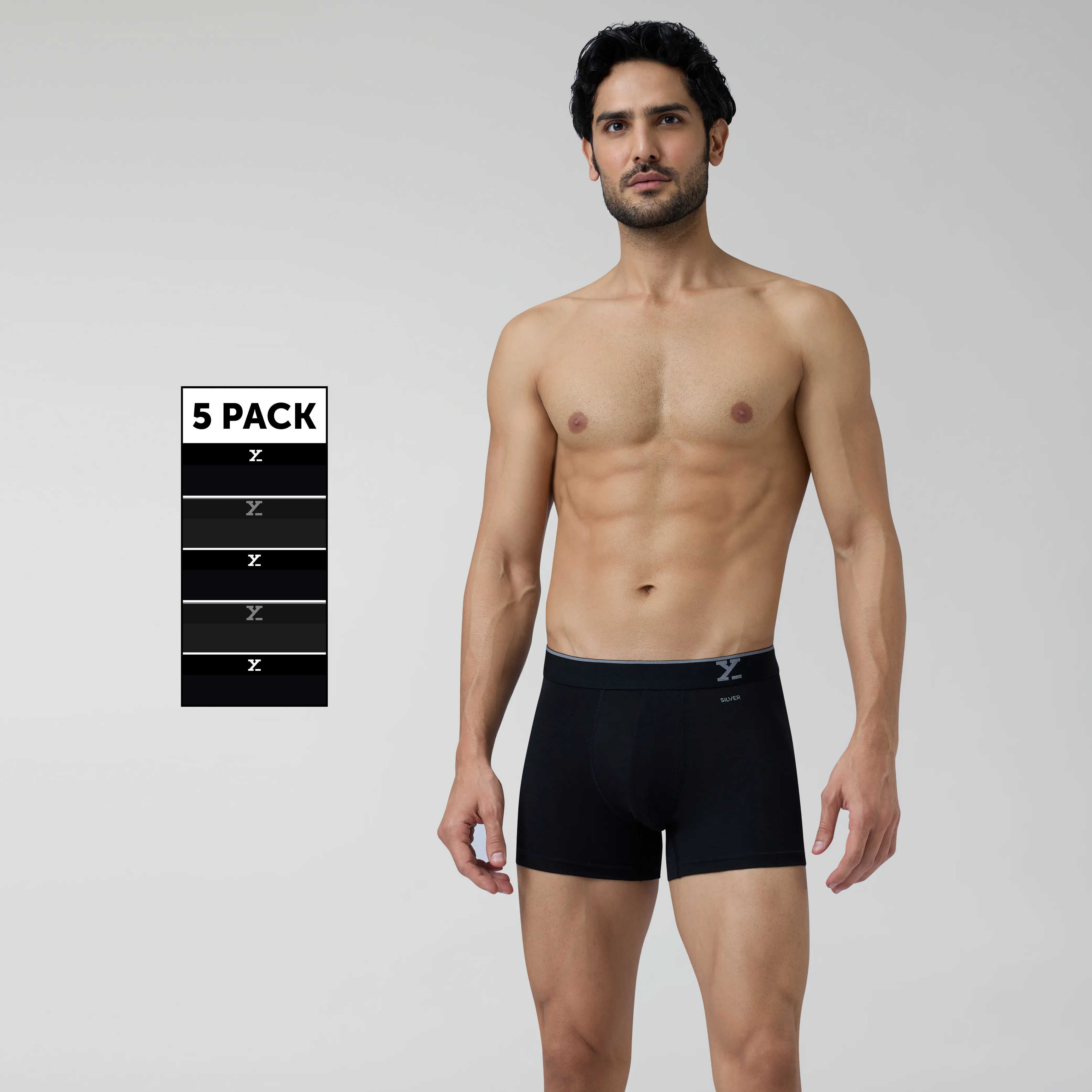 Aero Traq Cotton Trunks Black Knight (Pack of 5)