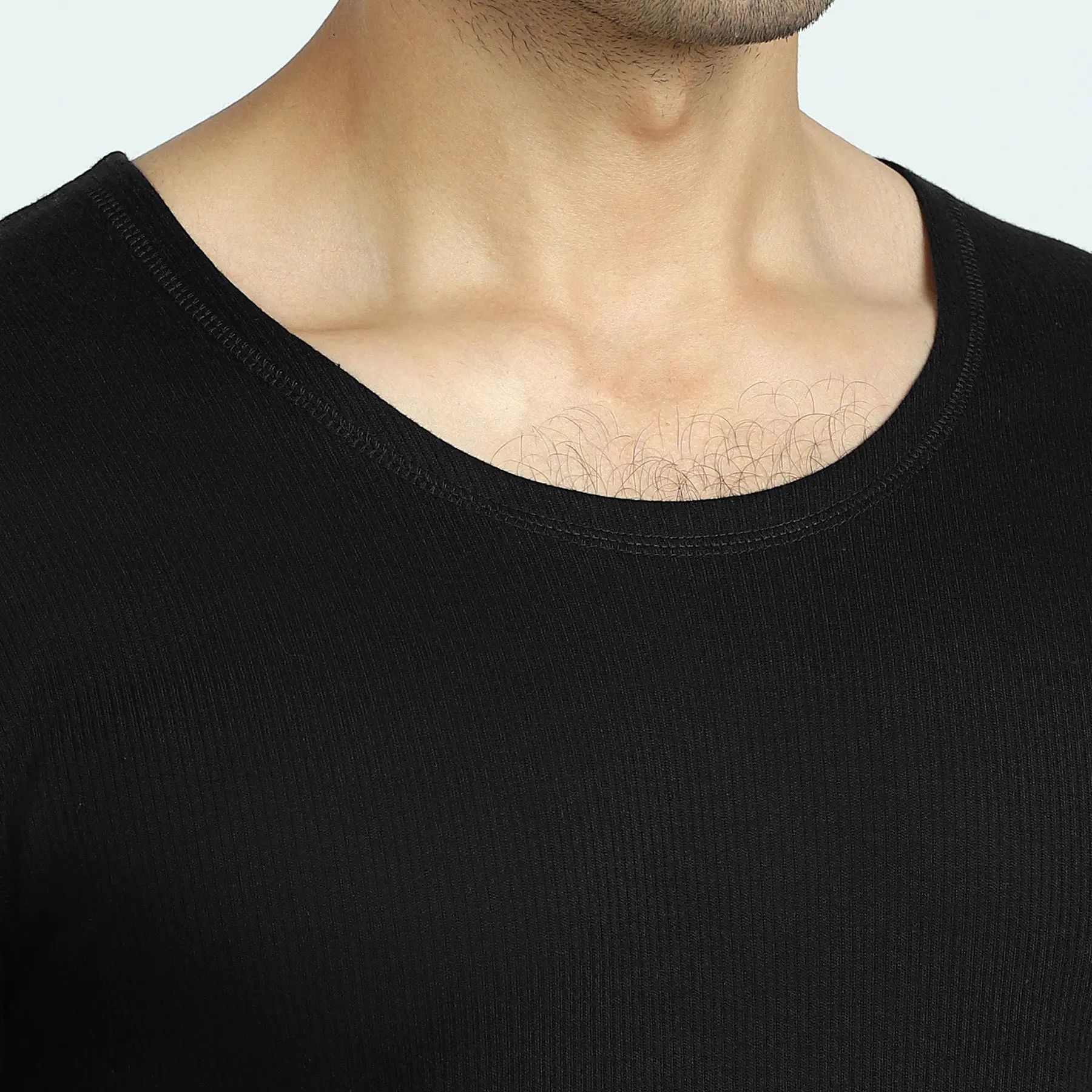Cotton Rich Short Sleeve Thermal Set Pitch Black - Image 6