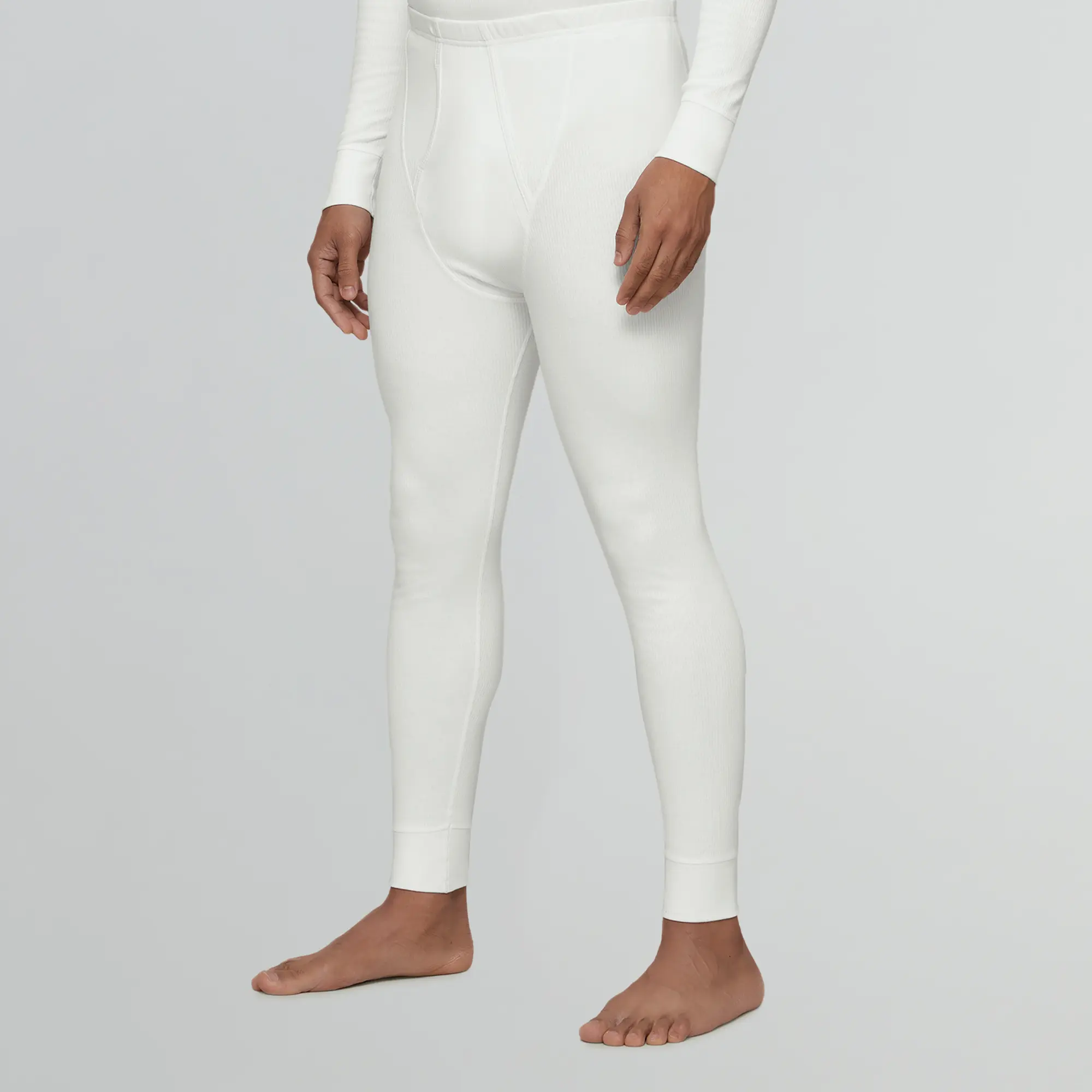 Cotton Rich Thermal Long Johns Ivory White - Image 3