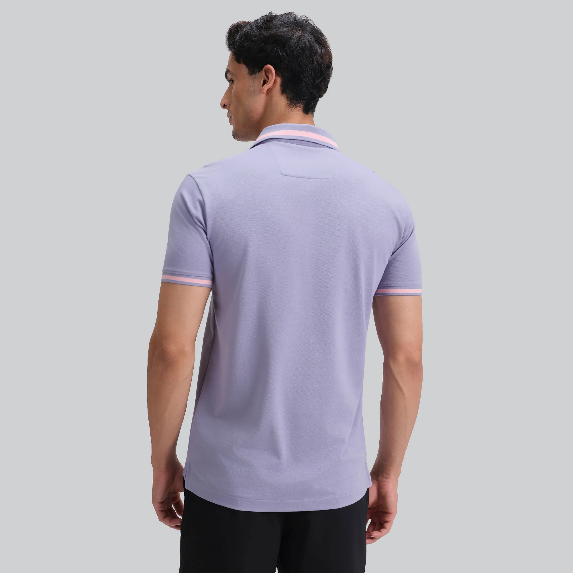 Pique Polo T-shirt - Purple Mist - Image 6