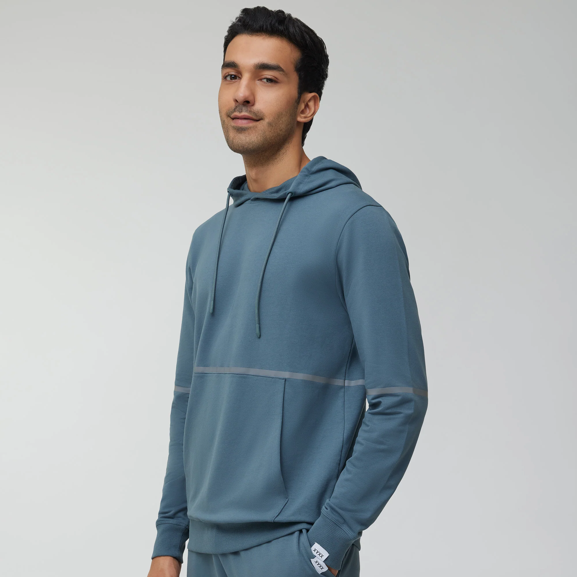 Ascent French Terry Cotton Blend Hoodie and Joggers Co-Ord Storm Grey - Image 4