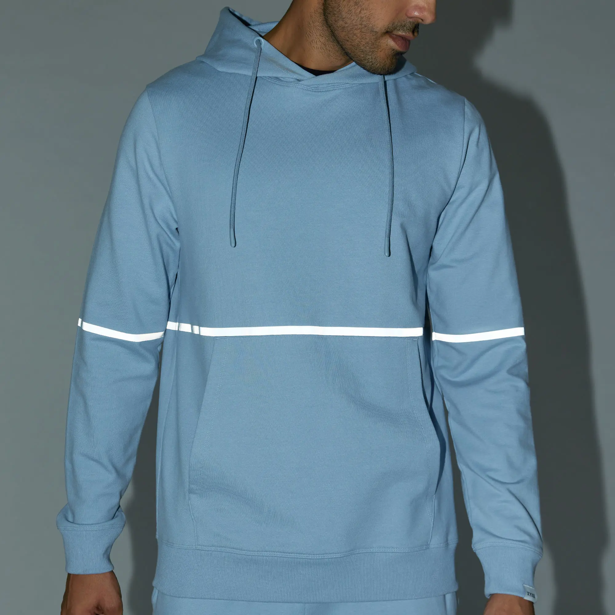Ascent French Terry Cotton Blend Hoodies Glacier Blue - Image 4