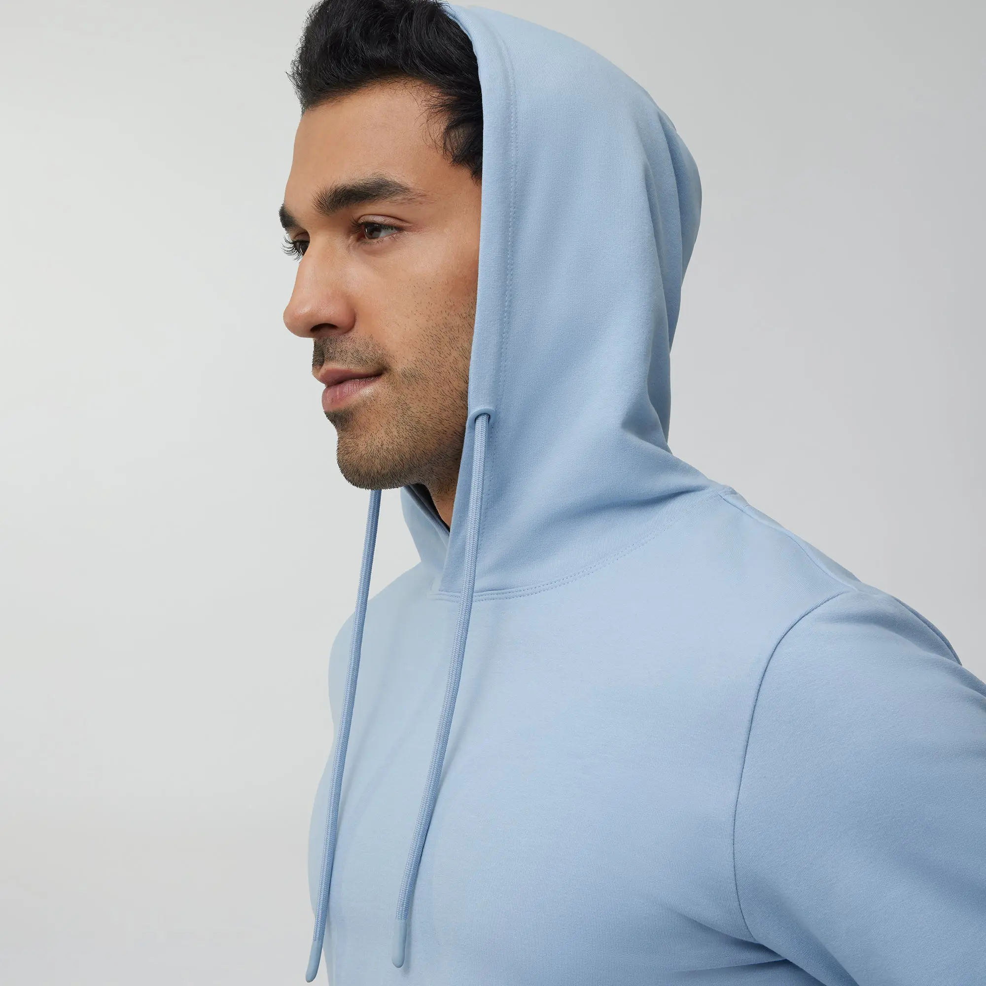 Ascent French Terry Cotton Blend Hoodies Glacier Blue - Image 6