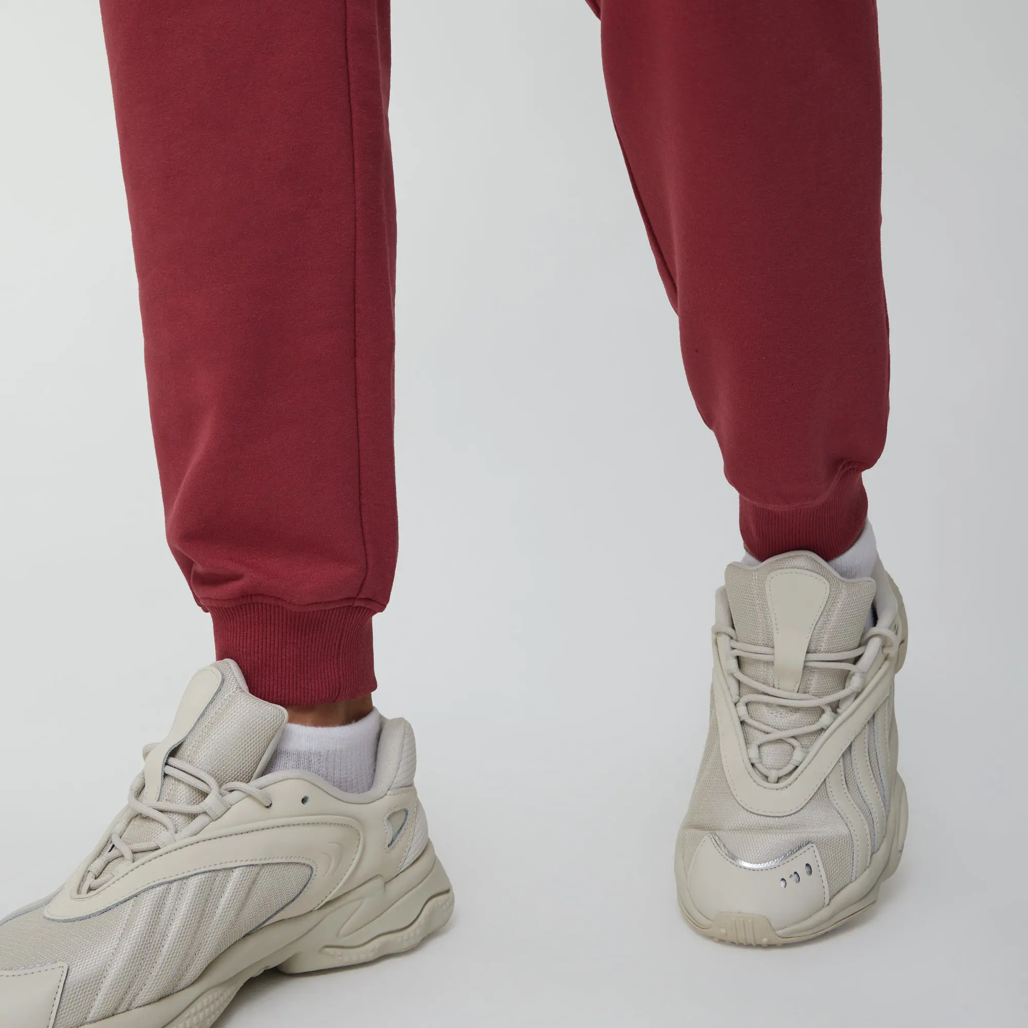 Ascent French Terry Cotton Blend Joggers Crimson Red - Image 4