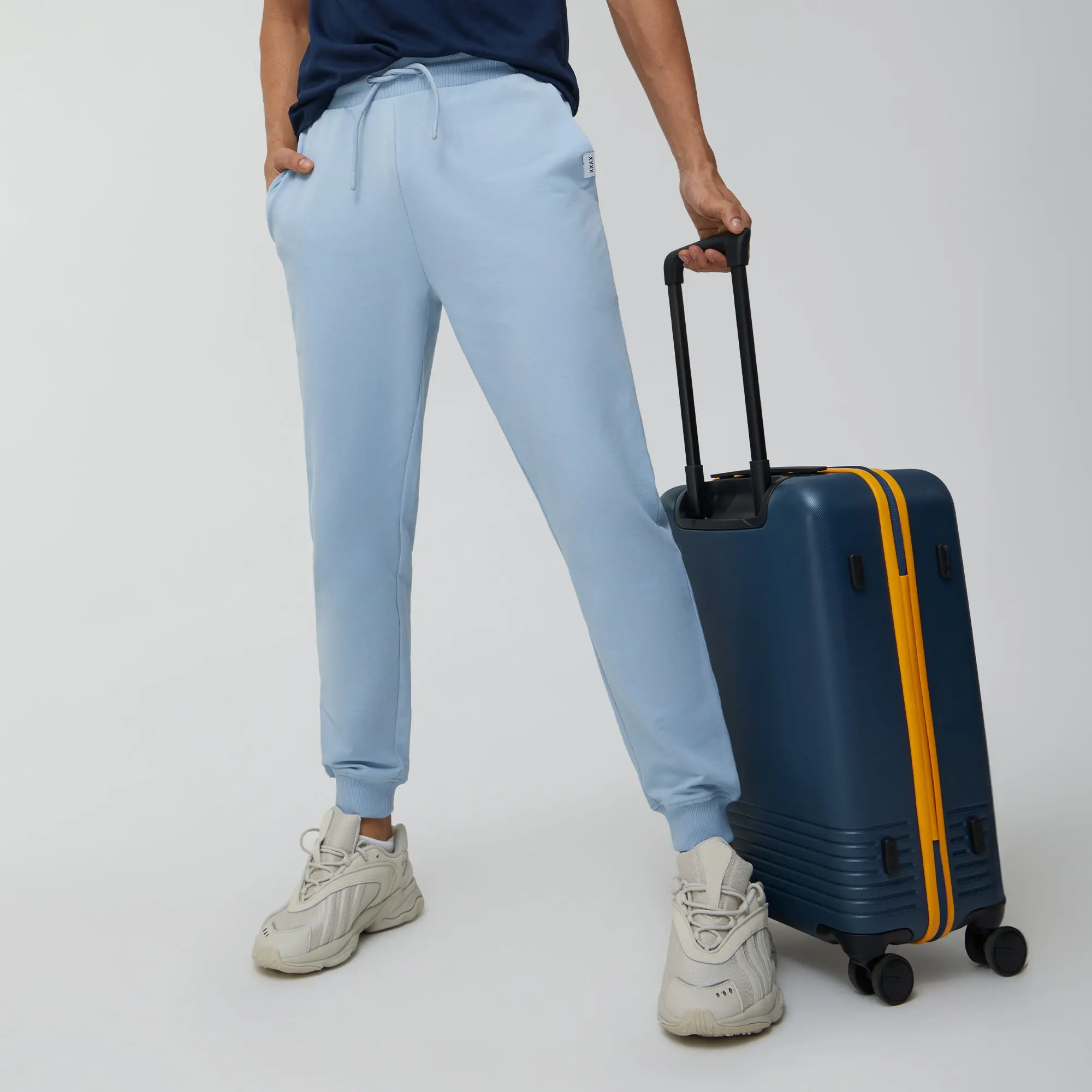 Ascent French Terry Cotton Blend Joggers Glacier Blue - Image 3