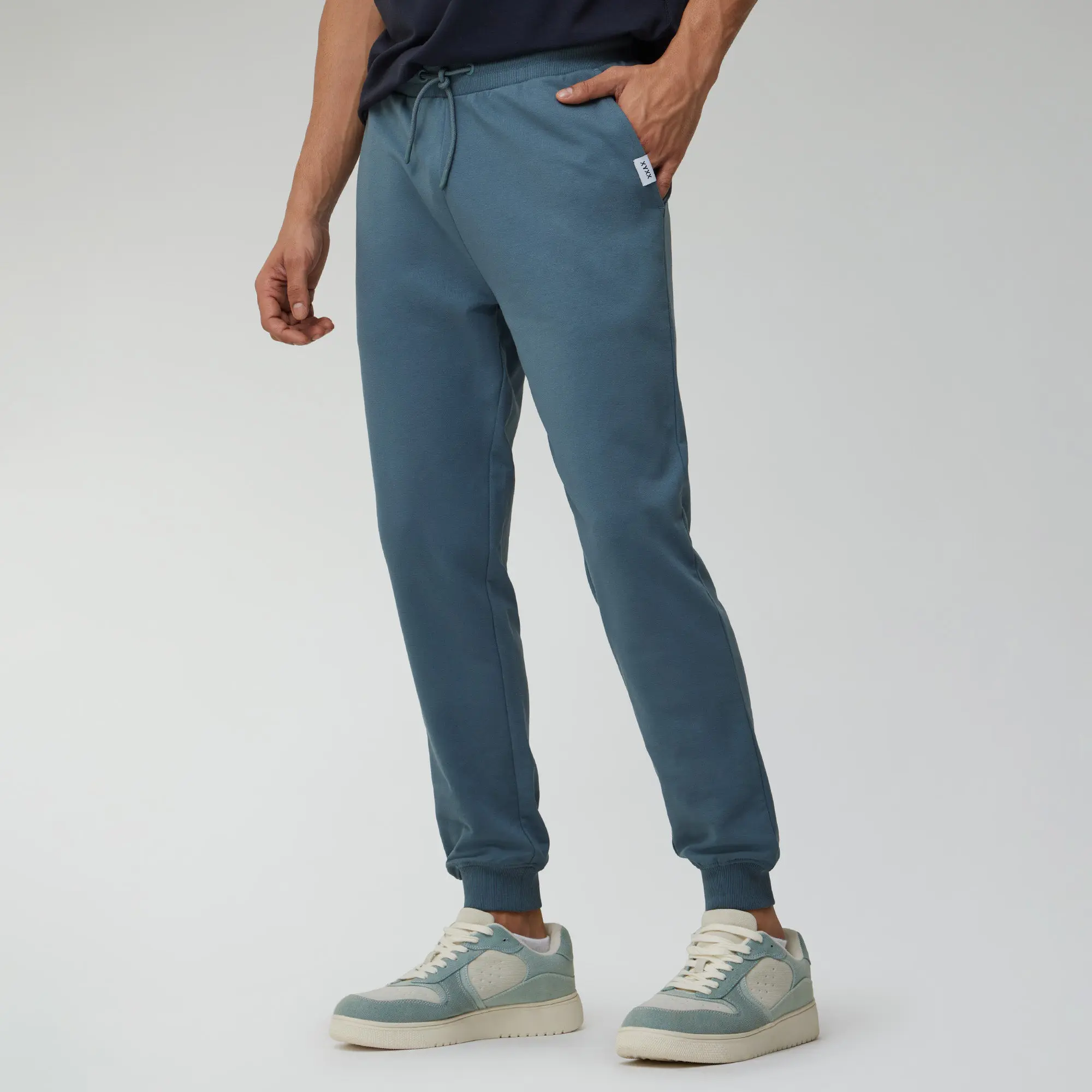 Ascent French Terry Cotton Blend Joggers Storm Grey - Image 3