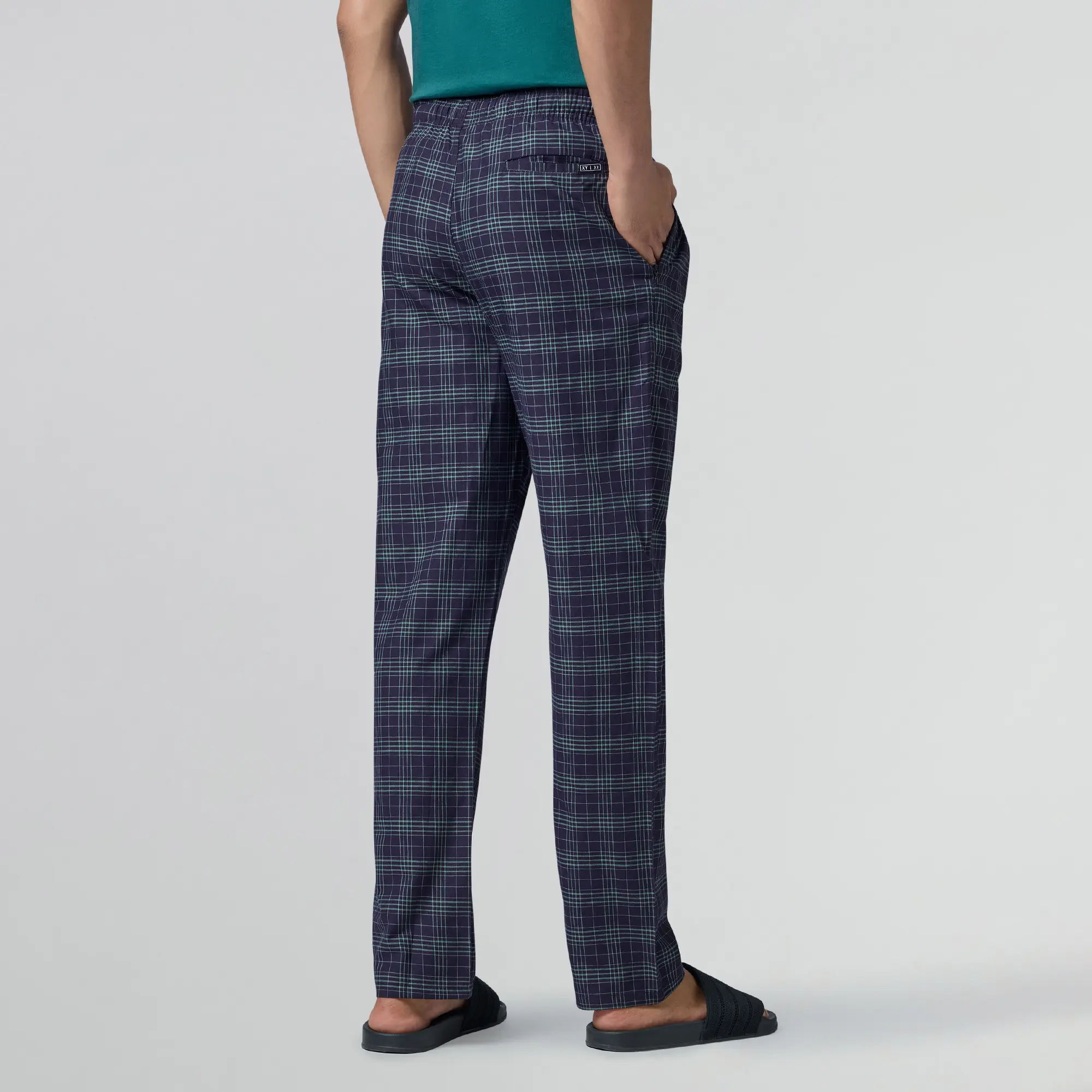 Checkmate Combed Cotton Pyjamas Storm Blue - Image 3