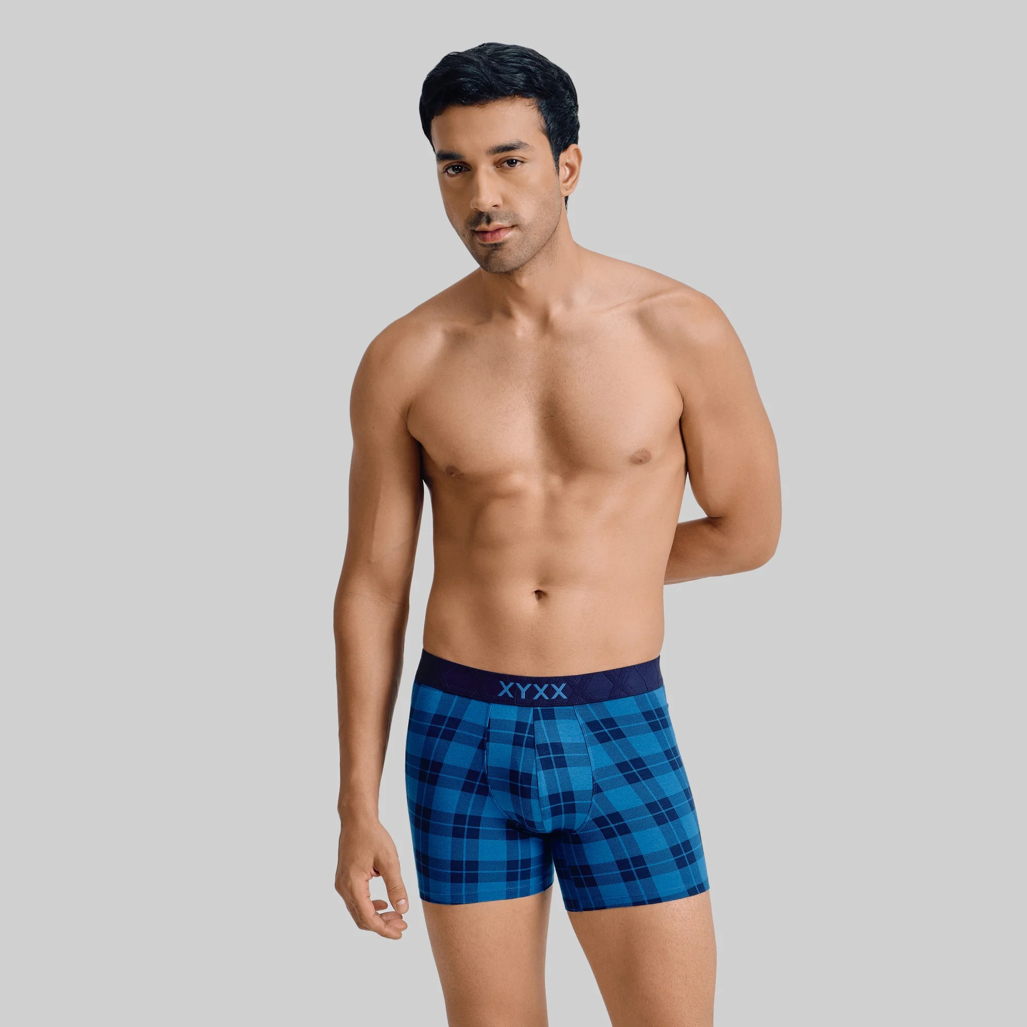 Checkmate Cotton Modal Boxer Briefs - Vivid Blue - Image 3