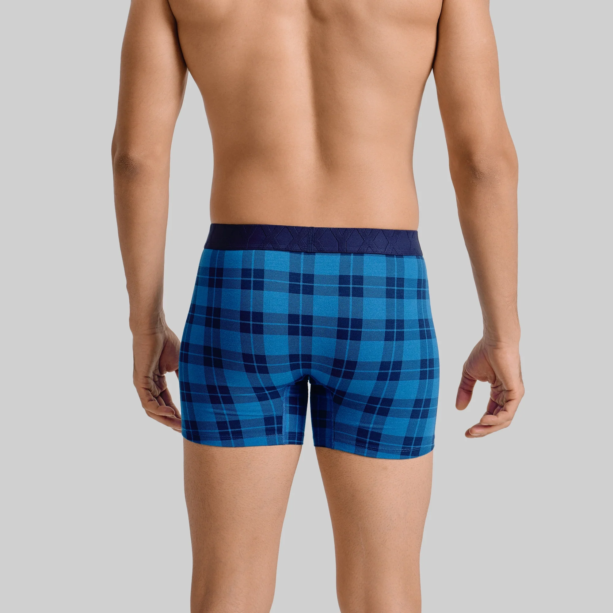 Checkmate Cotton Modal Boxer Briefs - Vivid Blue - Image 6