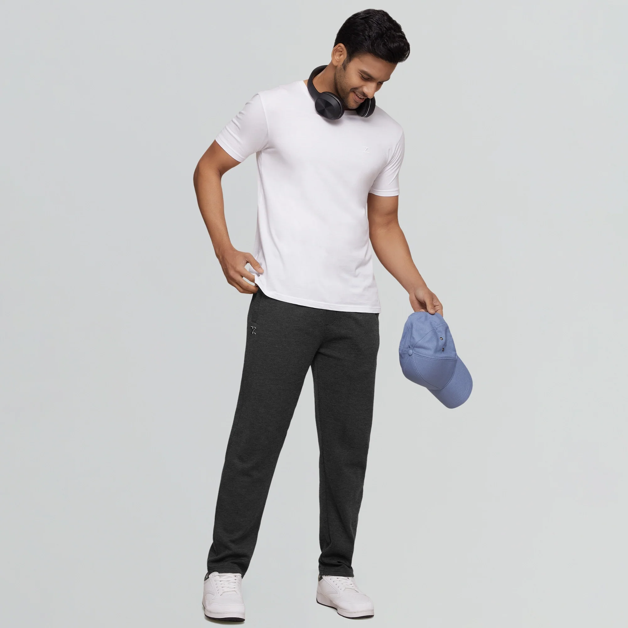 Code Cotton Rich Track Pants Graphite Grey - Image 4