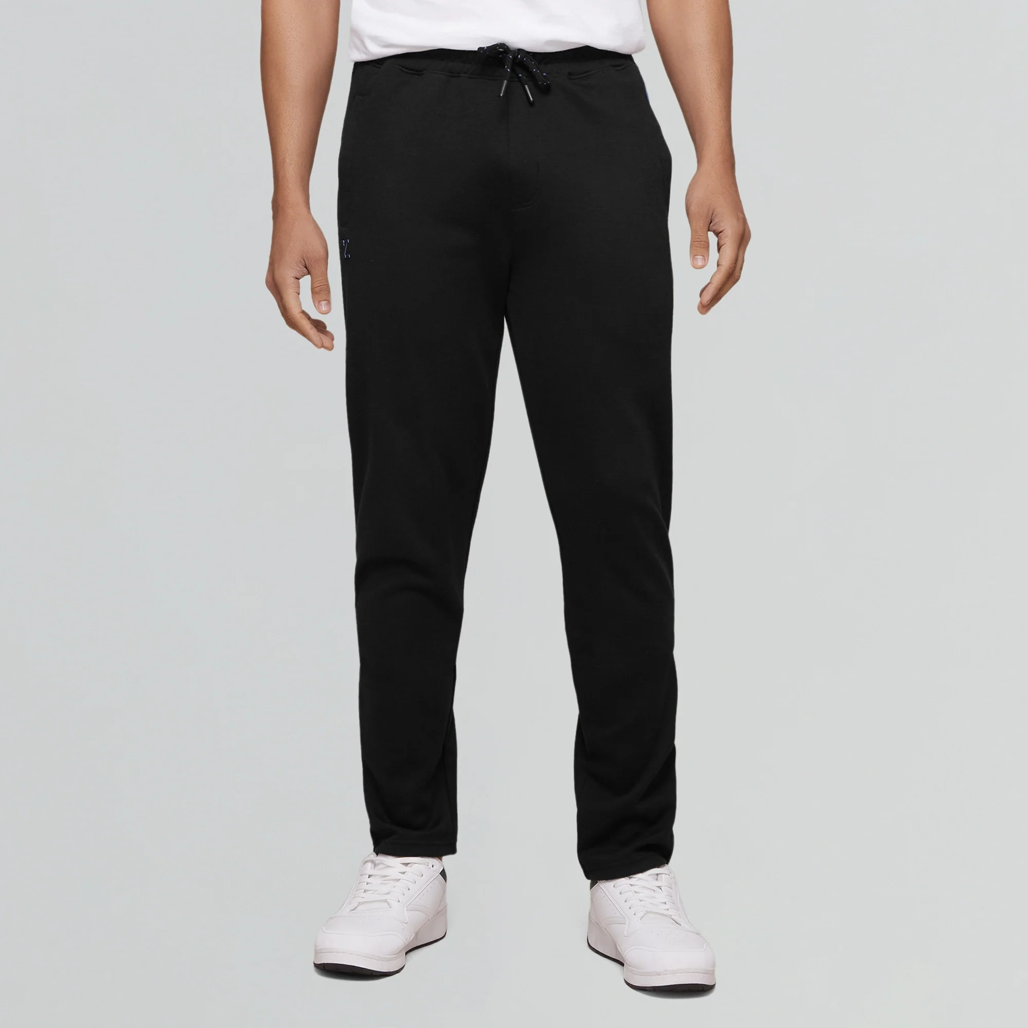 Code Cotton Rich Track Pants Pitch Black - Image 4