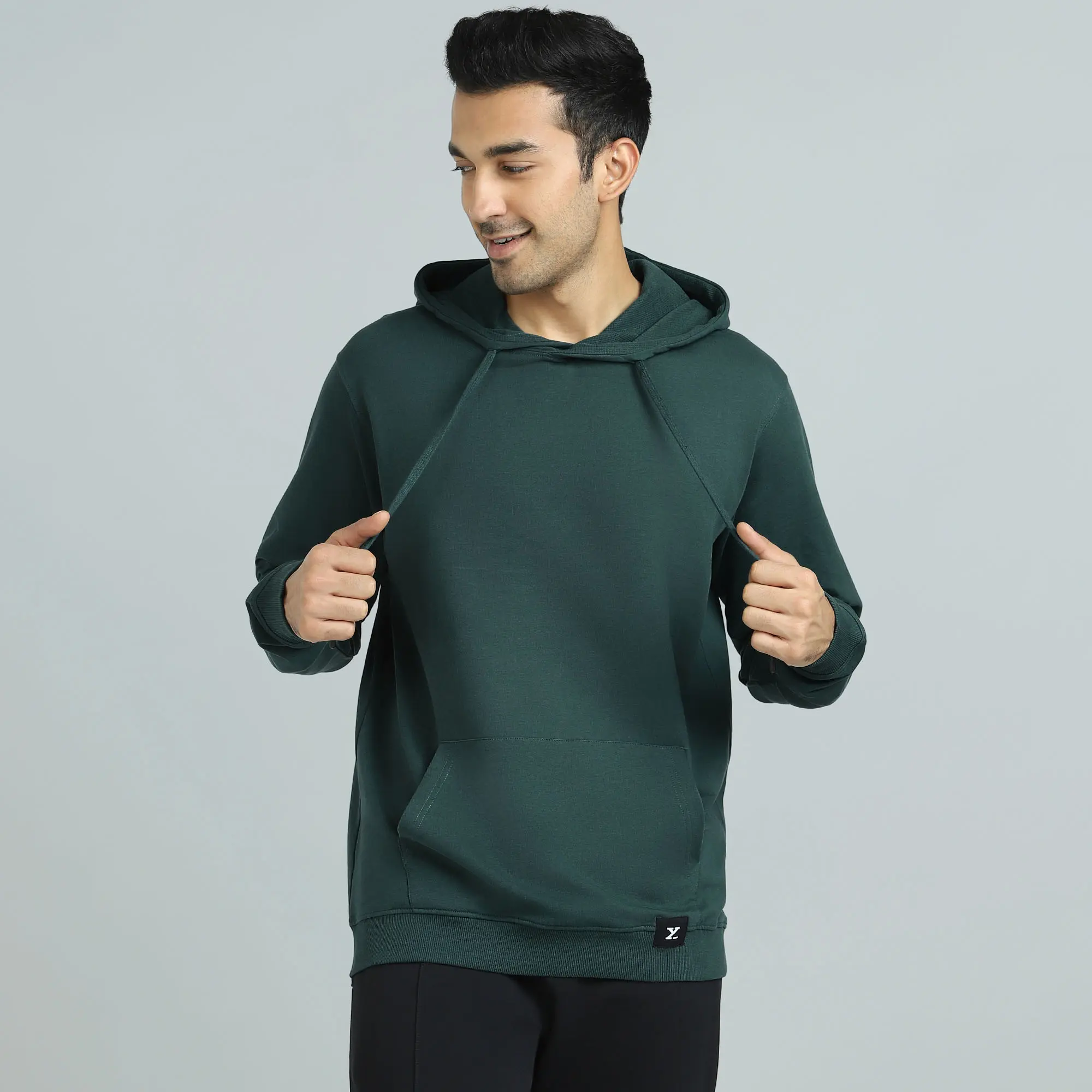 Cruze French Terry Cotton Hoodies Forest Green