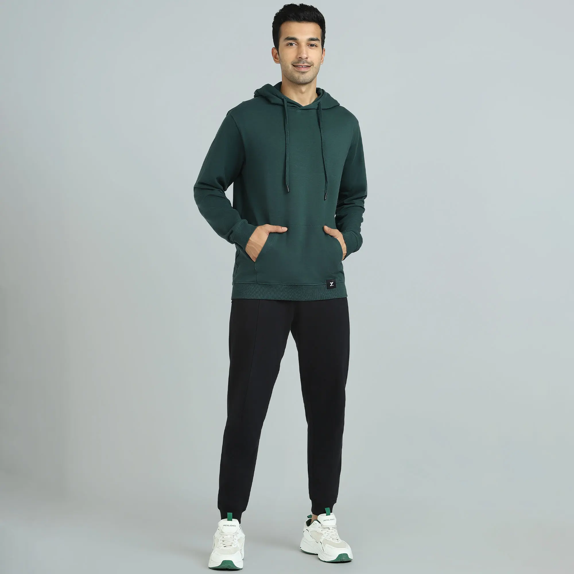 Cruze French Terry Cotton Hoodies Forest Green - Image 2