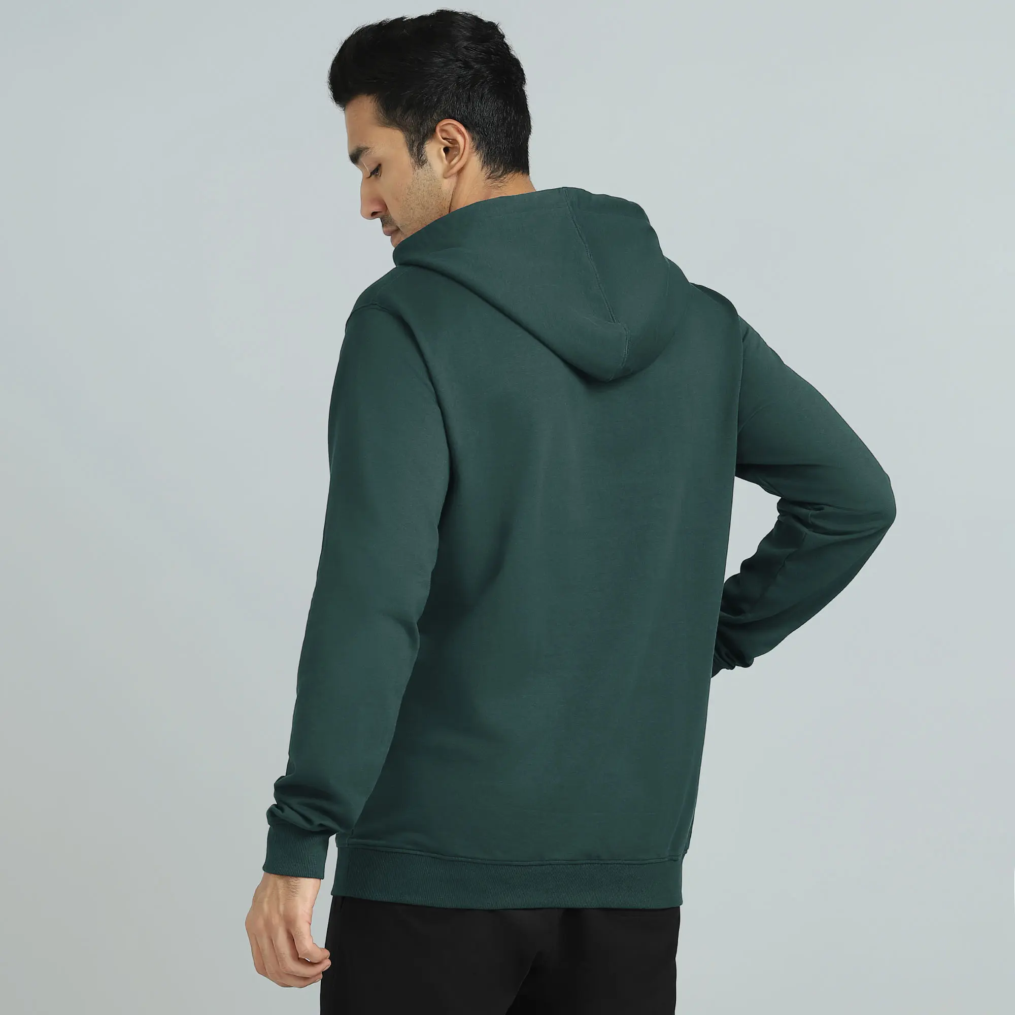 Cruze French Terry Cotton Hoodies Forest Green - Image 4