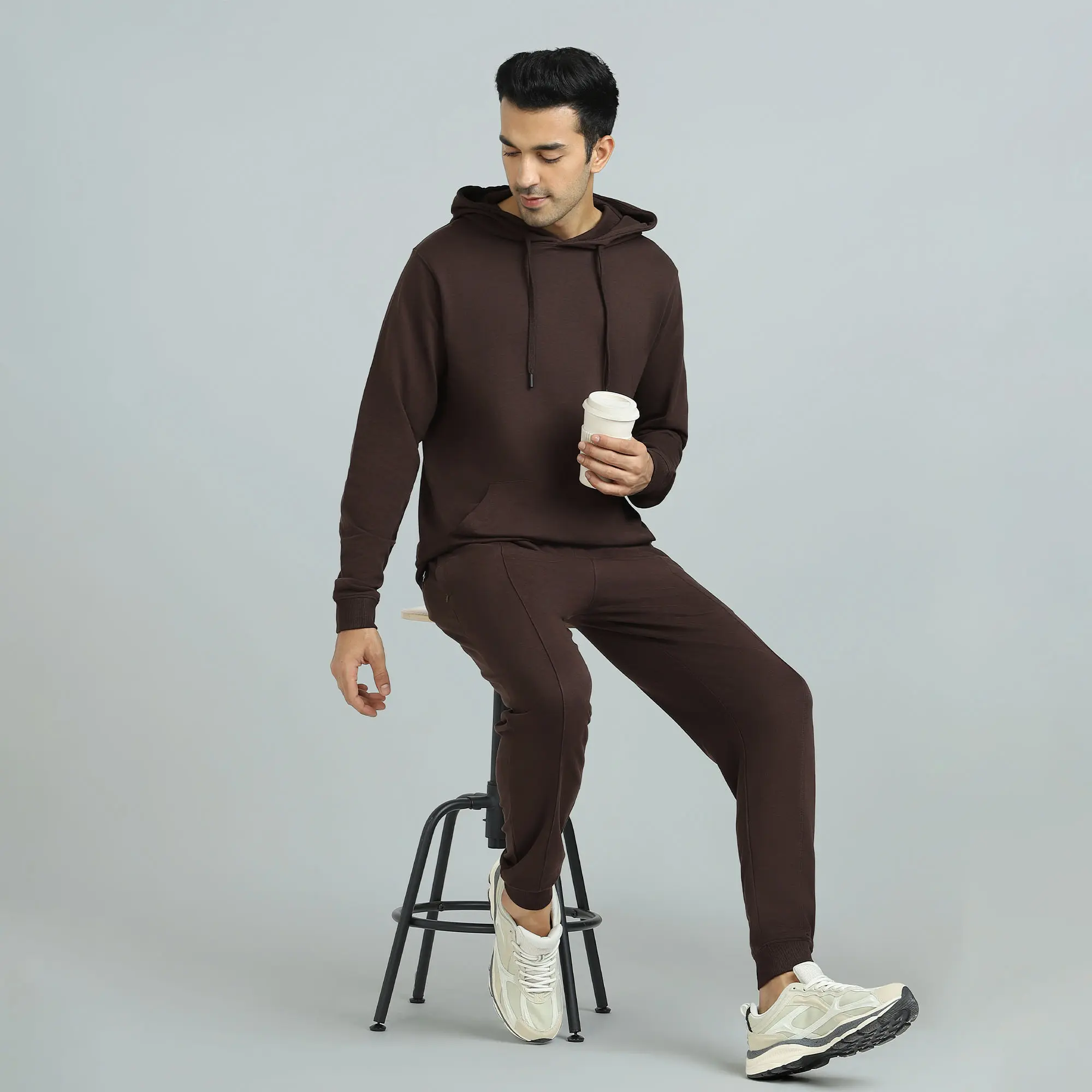 Cruze French Terry Cotton Hoodies Malt Brown - Image 6