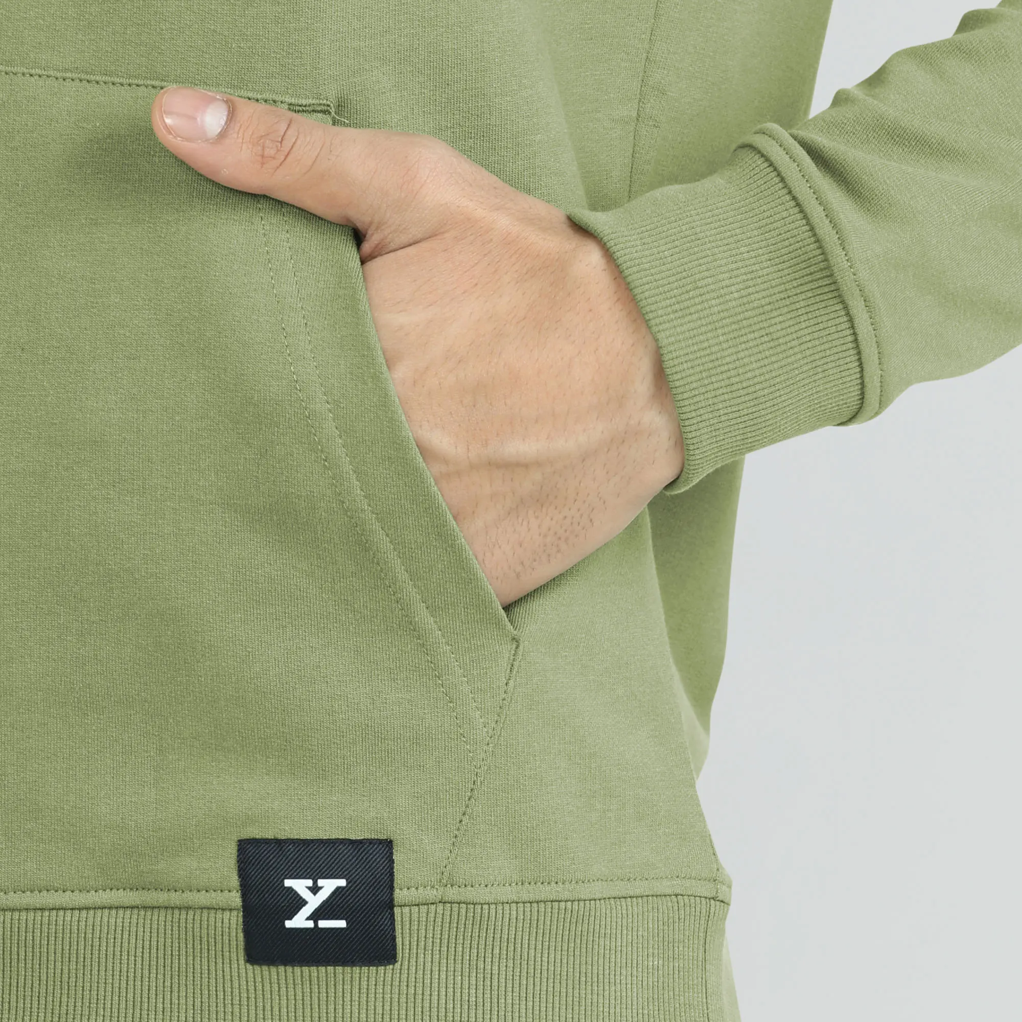 Cruze French Terry Cotton Hoodies Olive Green - Image 6