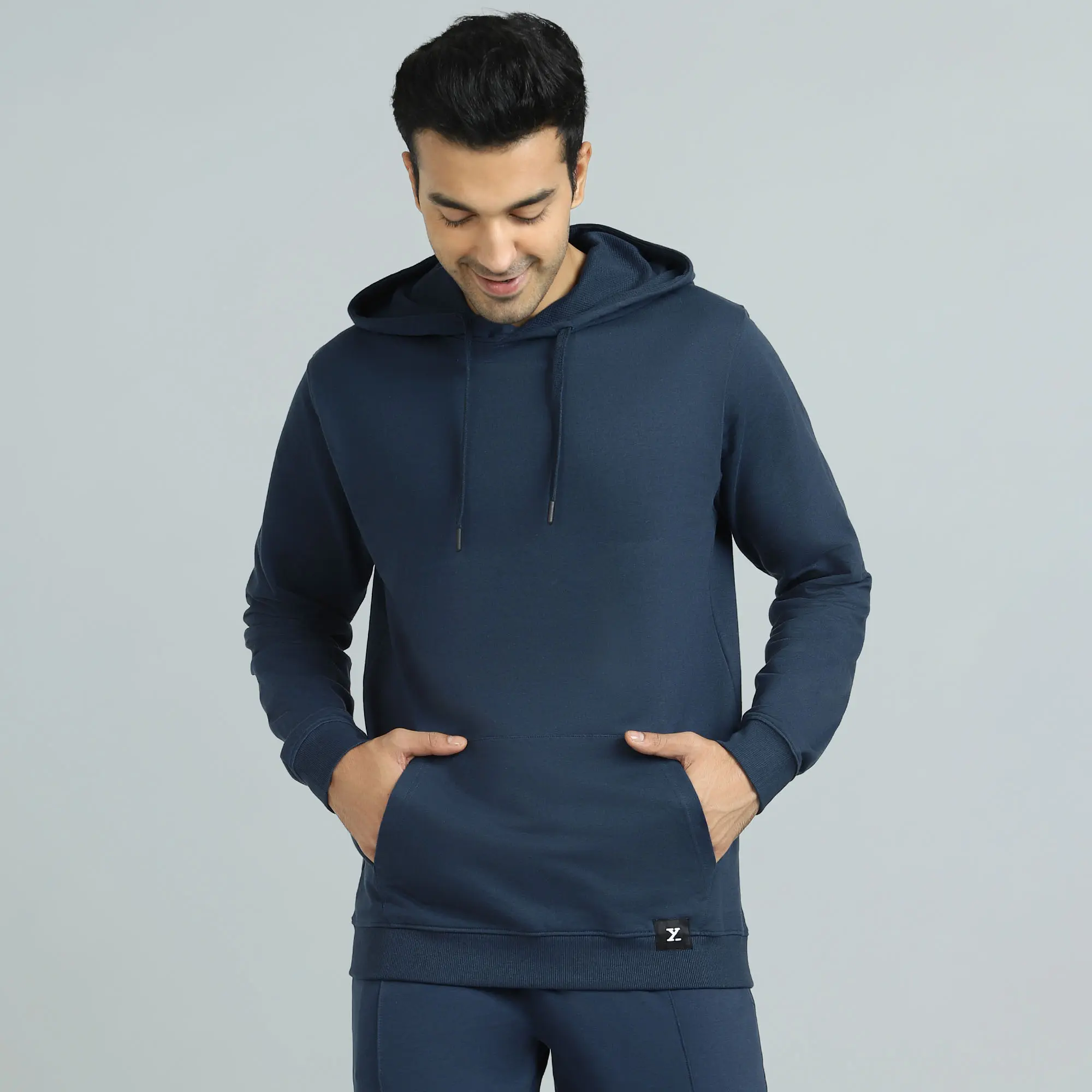 Cruze French Terry Cotton Hoodies Opal Blue