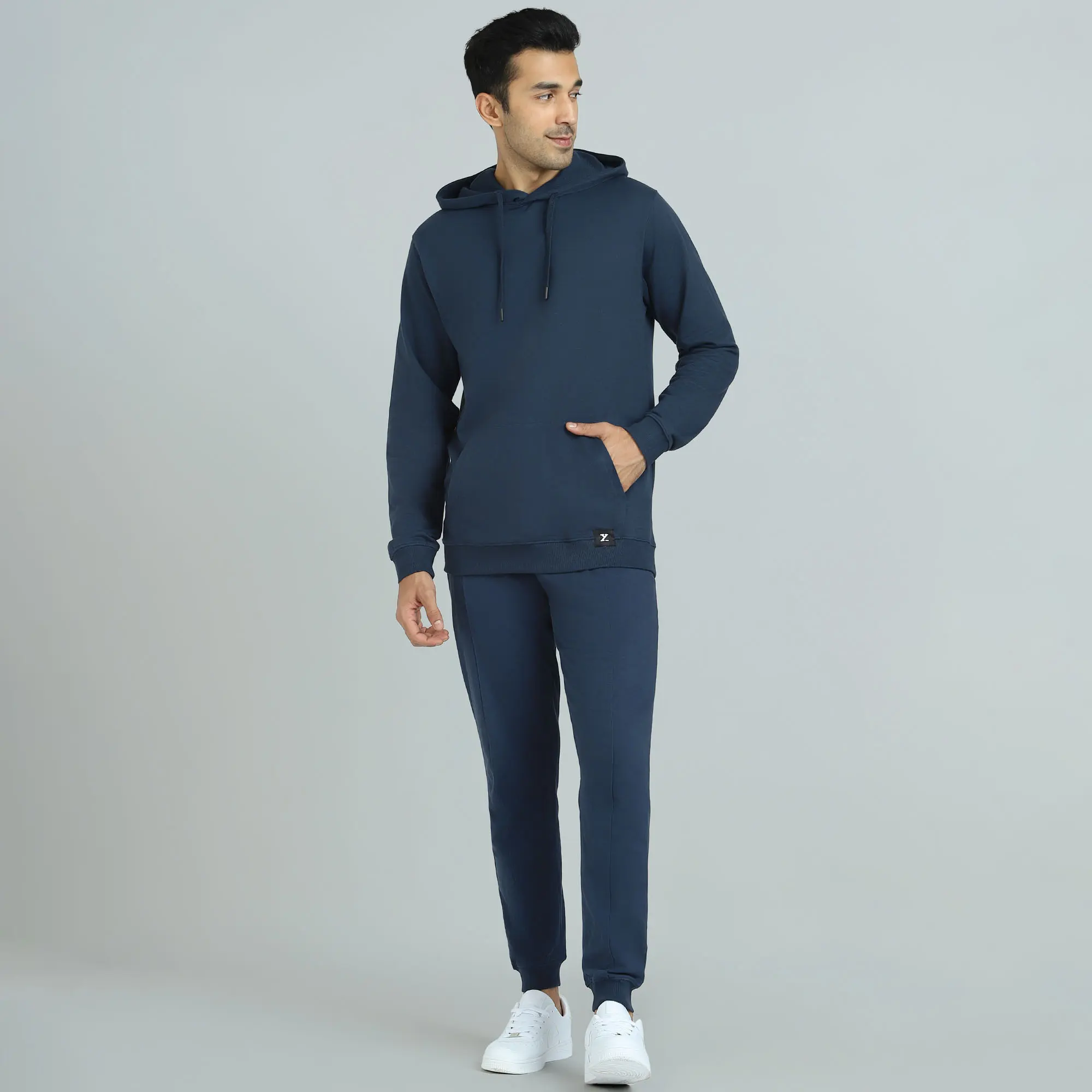 Cruze French Terry Cotton Hoodies Opal Blue - Image 2