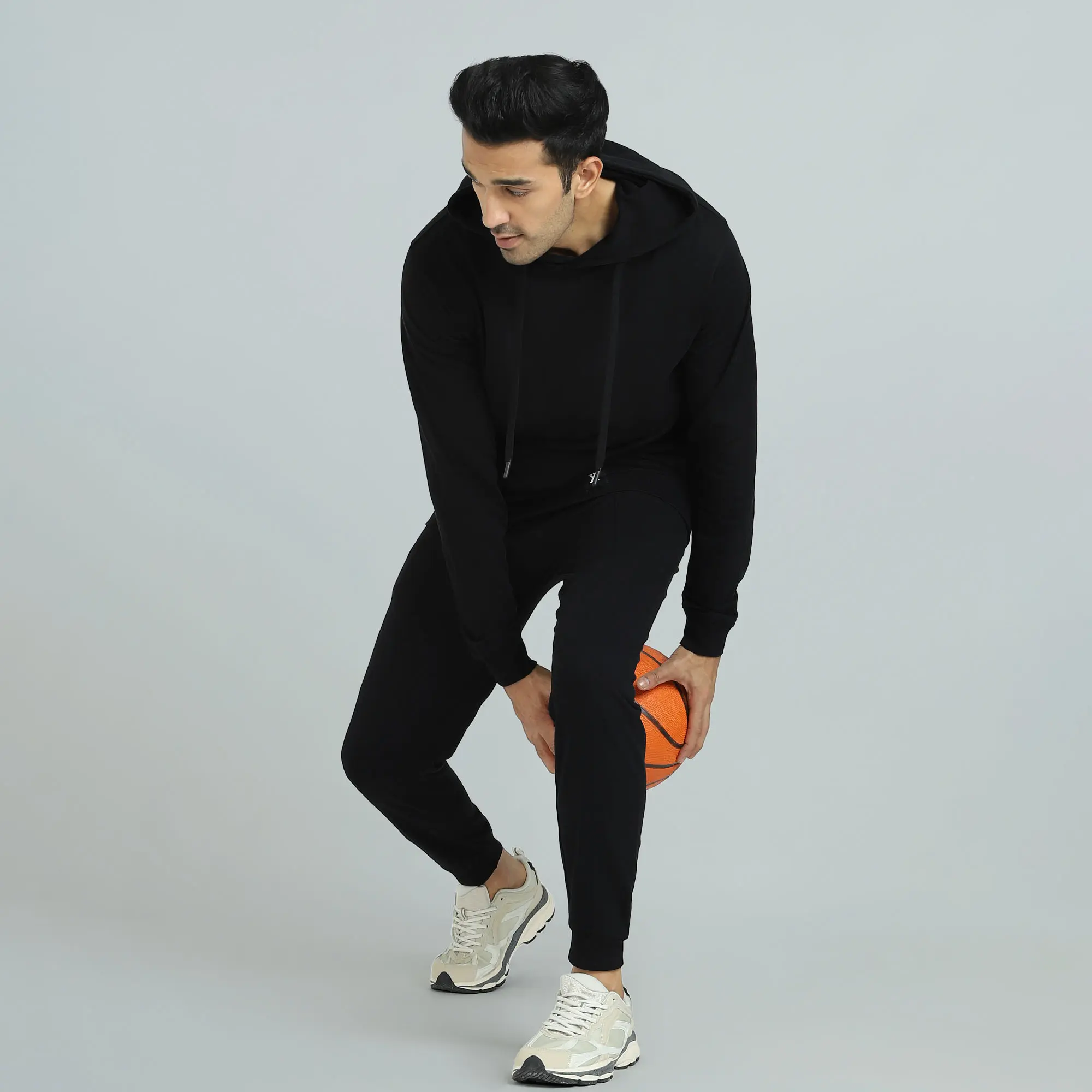 Cruze French Terry Cotton Hoodies Pitch Black - Image 6