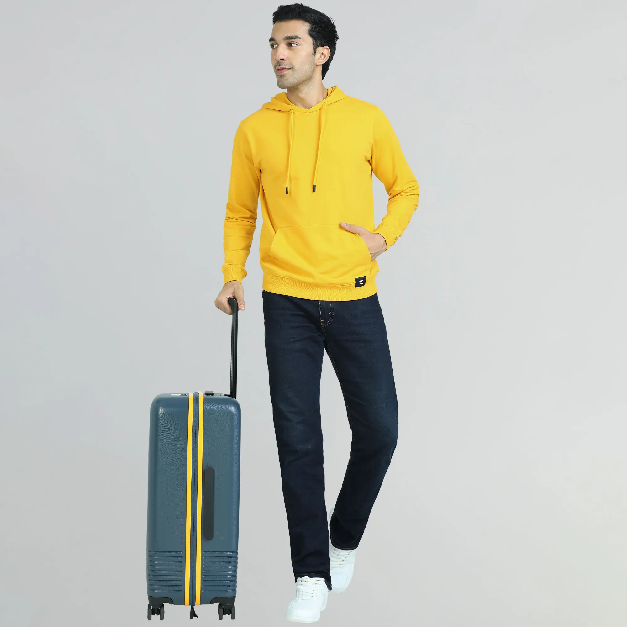 Cruze French Terry Cotton Hoodies Vivid Yellow - Image 2