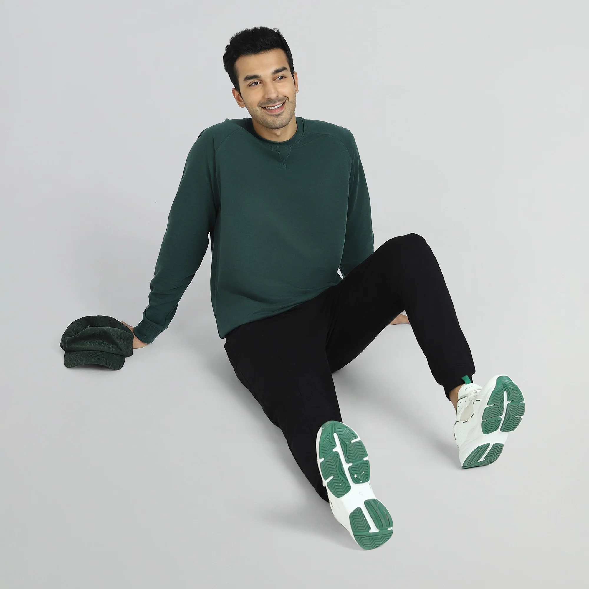 Cruze French Terry Cotton Sweatshirts Forest Green - Image 2