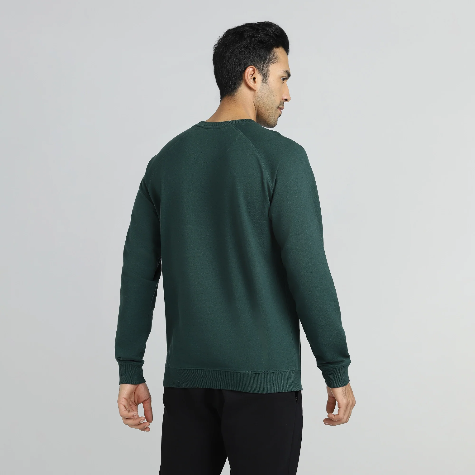 Cruze French Terry Cotton Sweatshirts Forest Green - Image 6