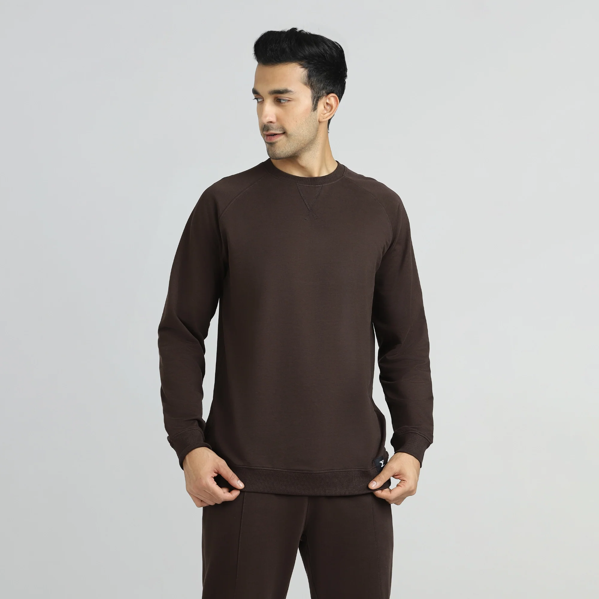 Cruze French Terry Cotton Sweatshirts Malt Brown