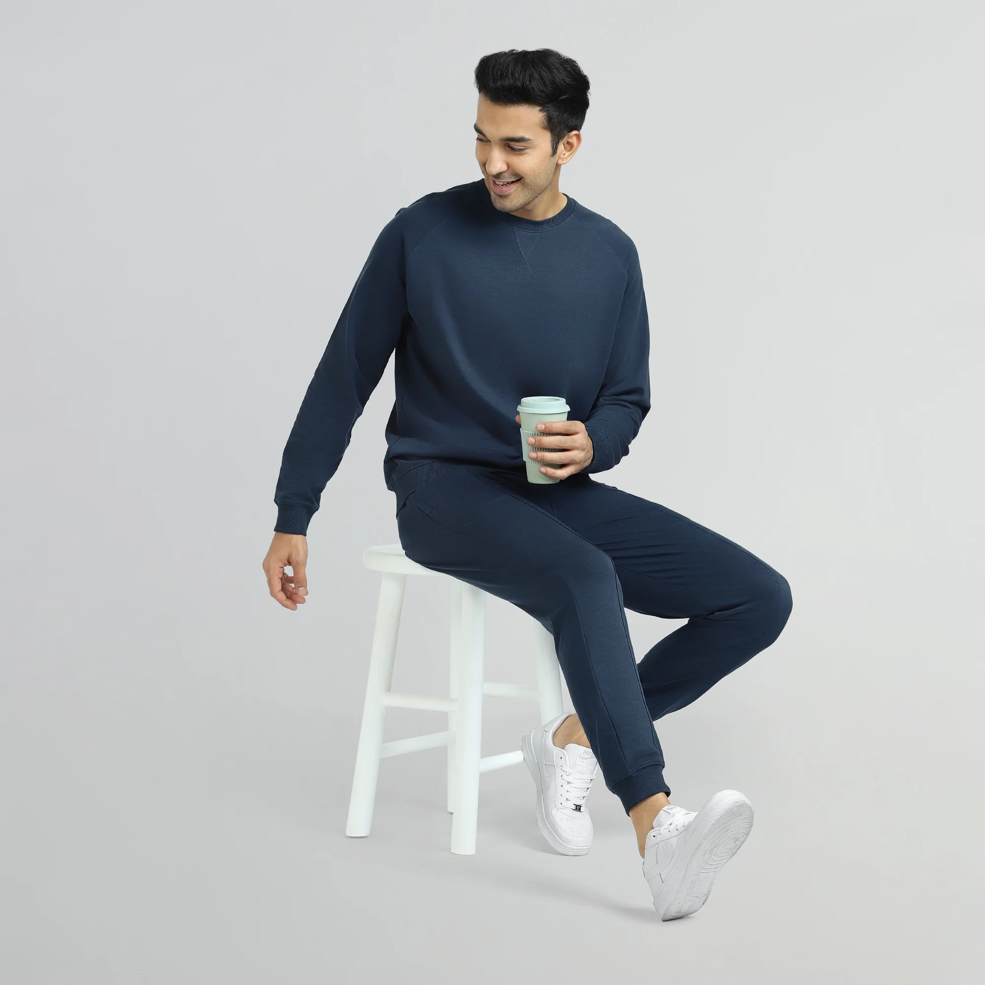 Cruze French Terry Cotton Sweatshirts Opal Blue - Image 2