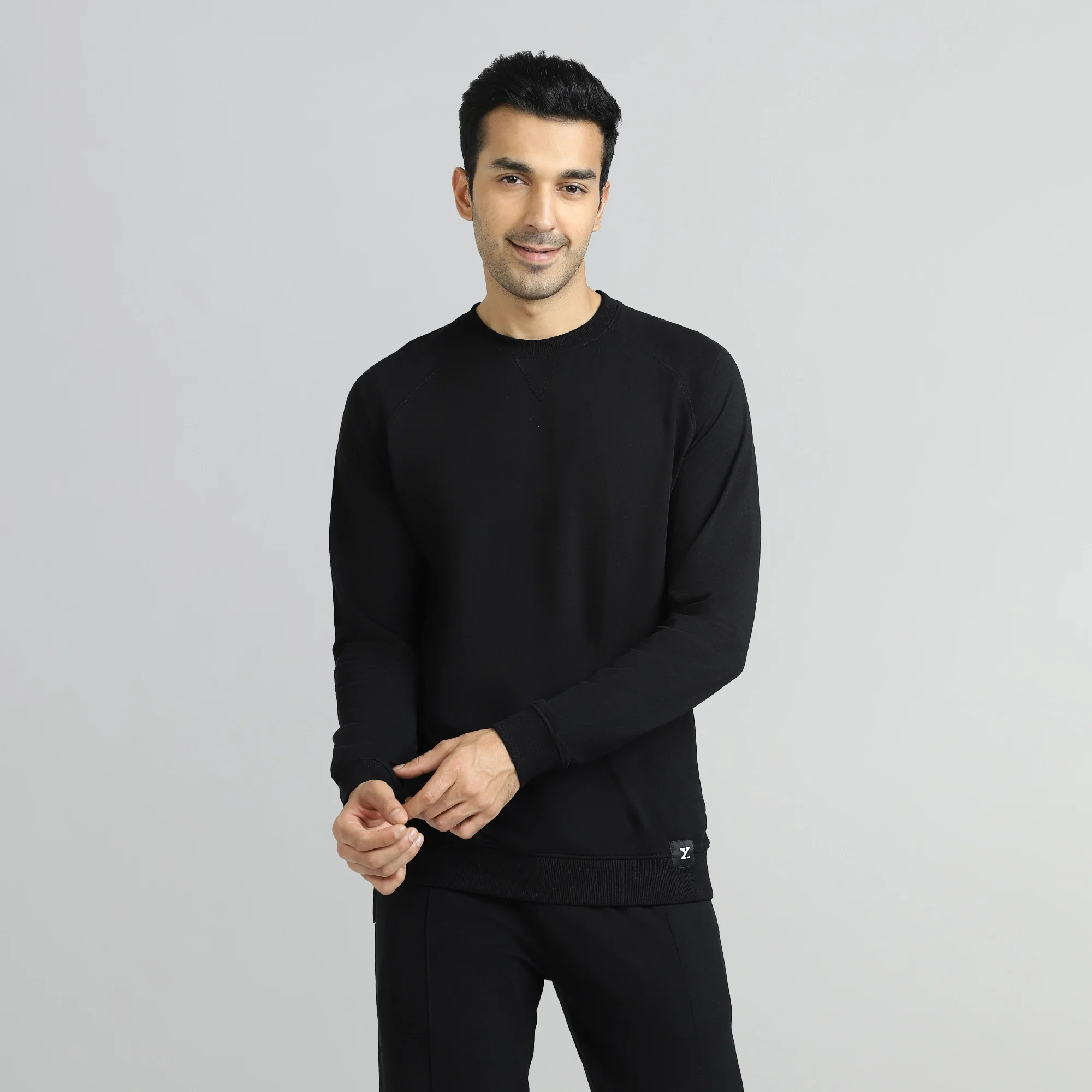 Cruze French Terry Cotton Sweatshirts Pitch Black
