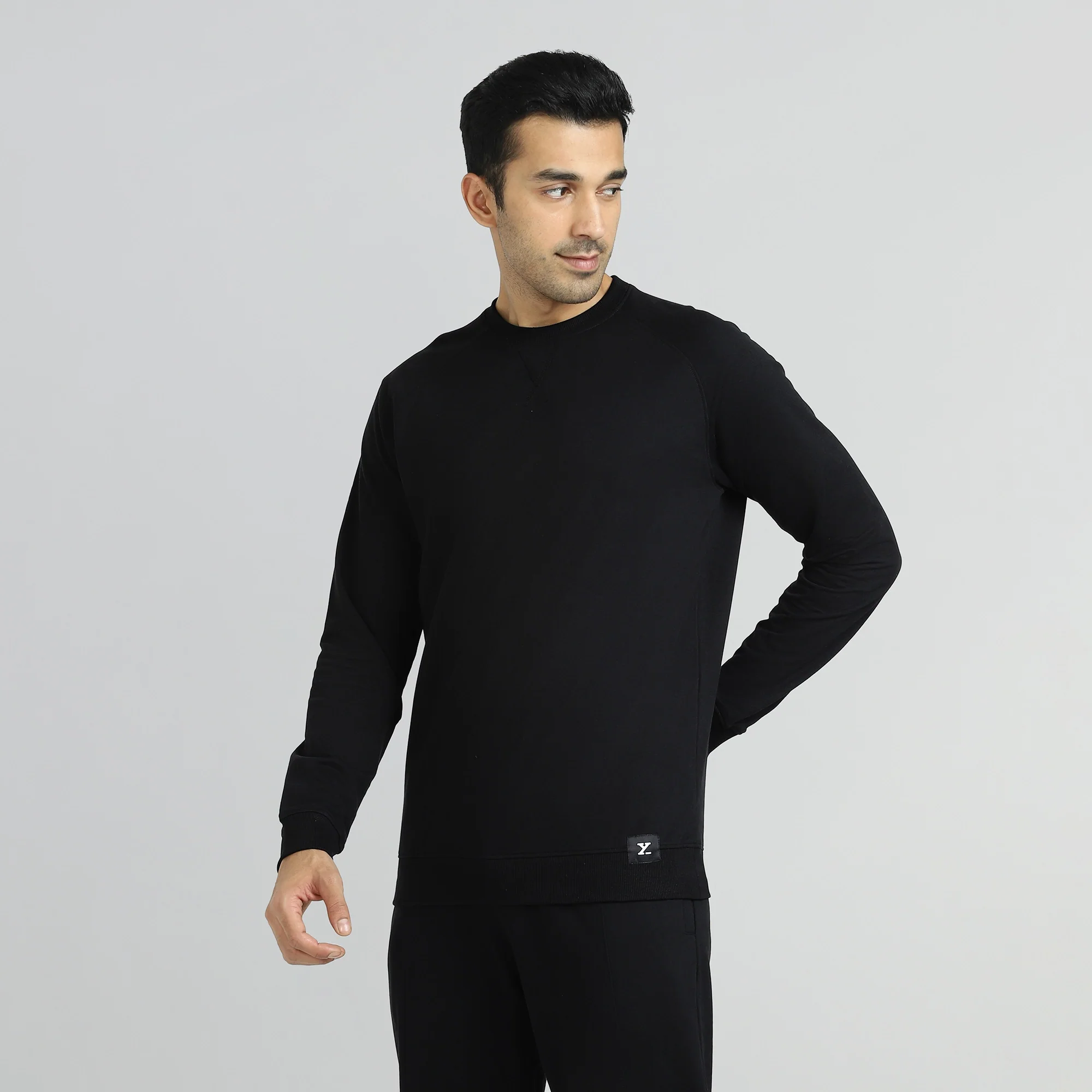 Cruze French Terry Cotton Sweatshirts Pitch Black - Image 3