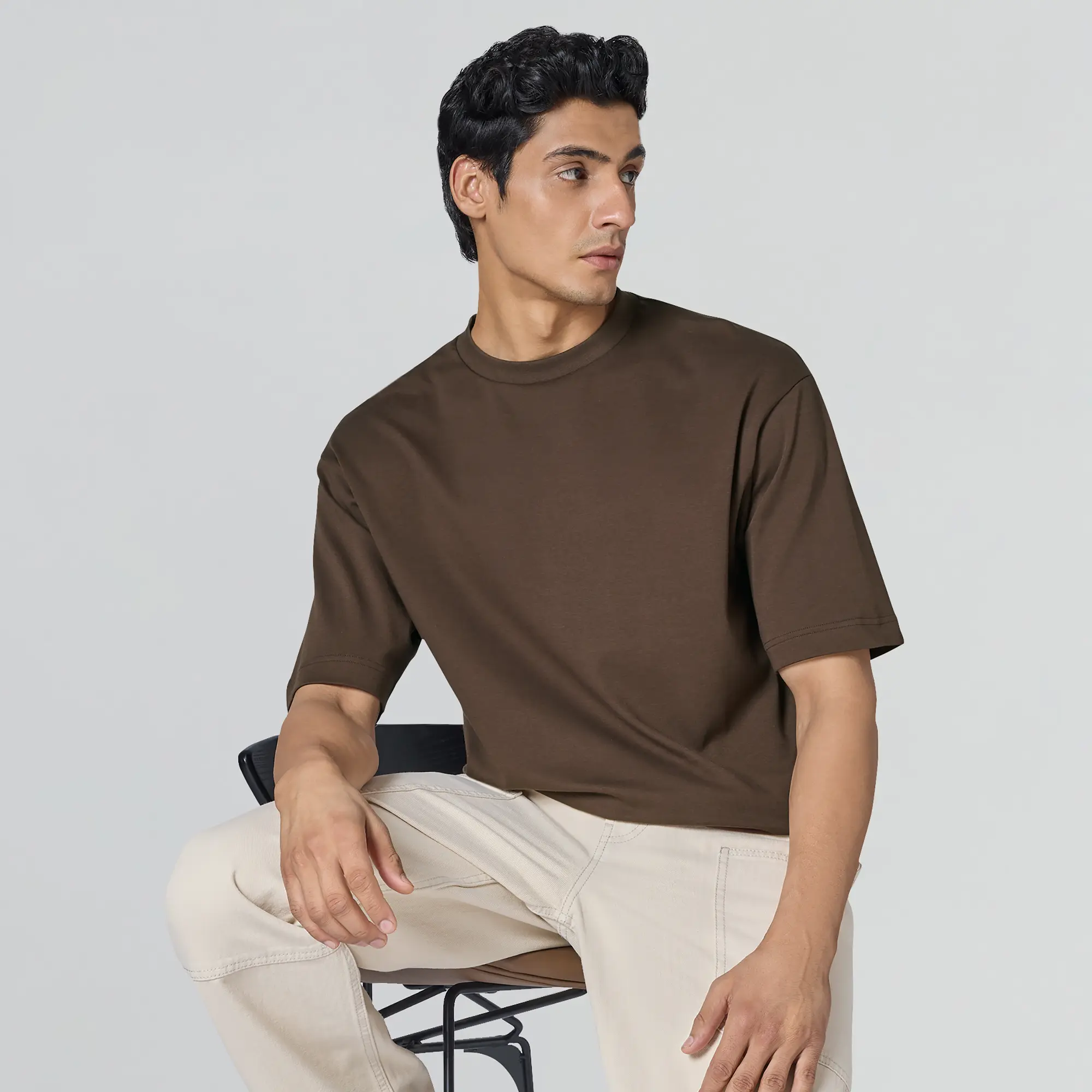 Drift Cotton Oversized T-shirts Espresso Brown