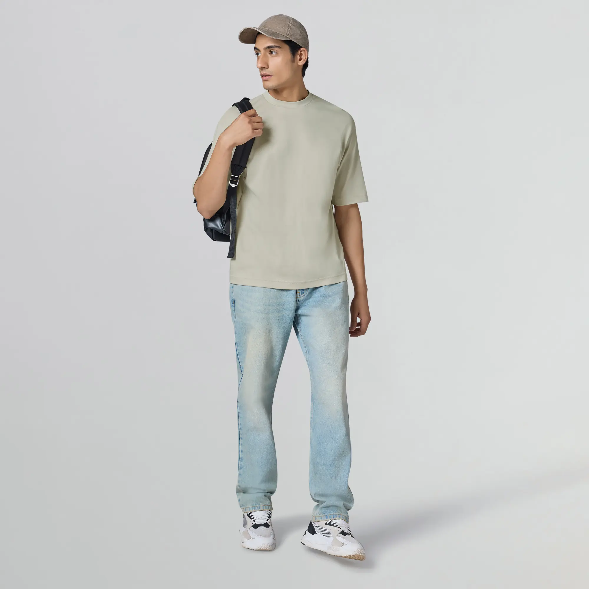 Drift Cotton Oversized T-shirts Ivory White - Image 4