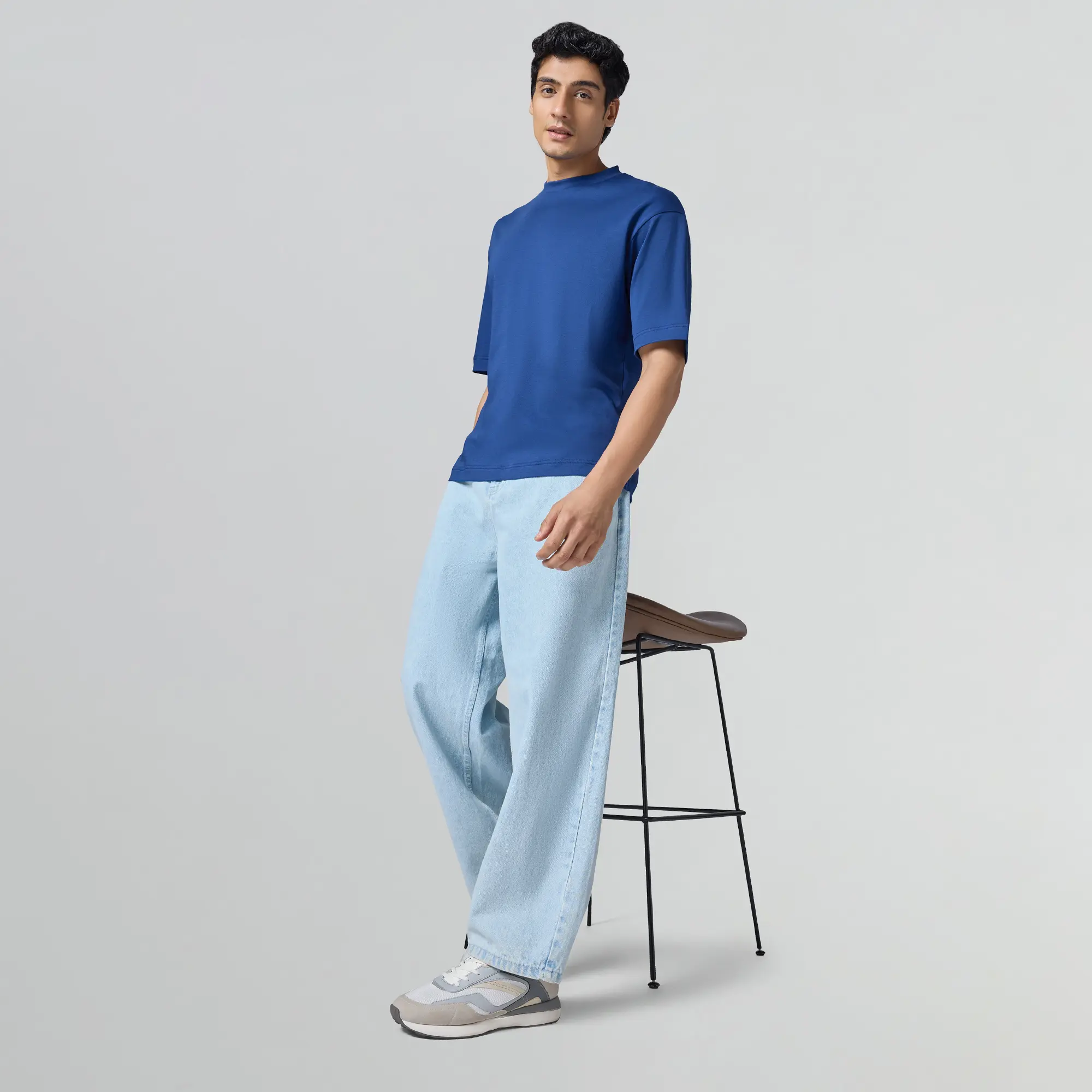 Drift Cotton Oversized T-shirts Midnight Blue - Image 4