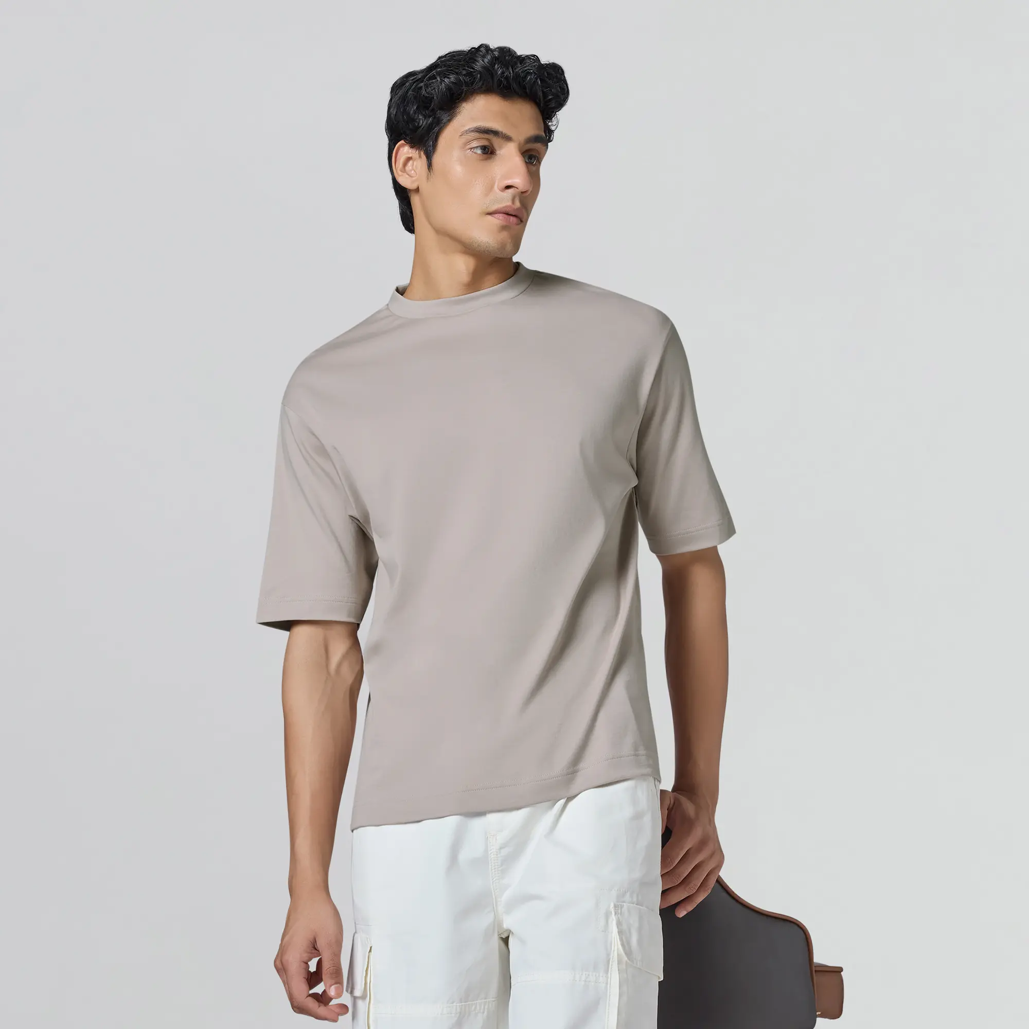 Drift Cotton Oversized T-shirts Smoky Beige