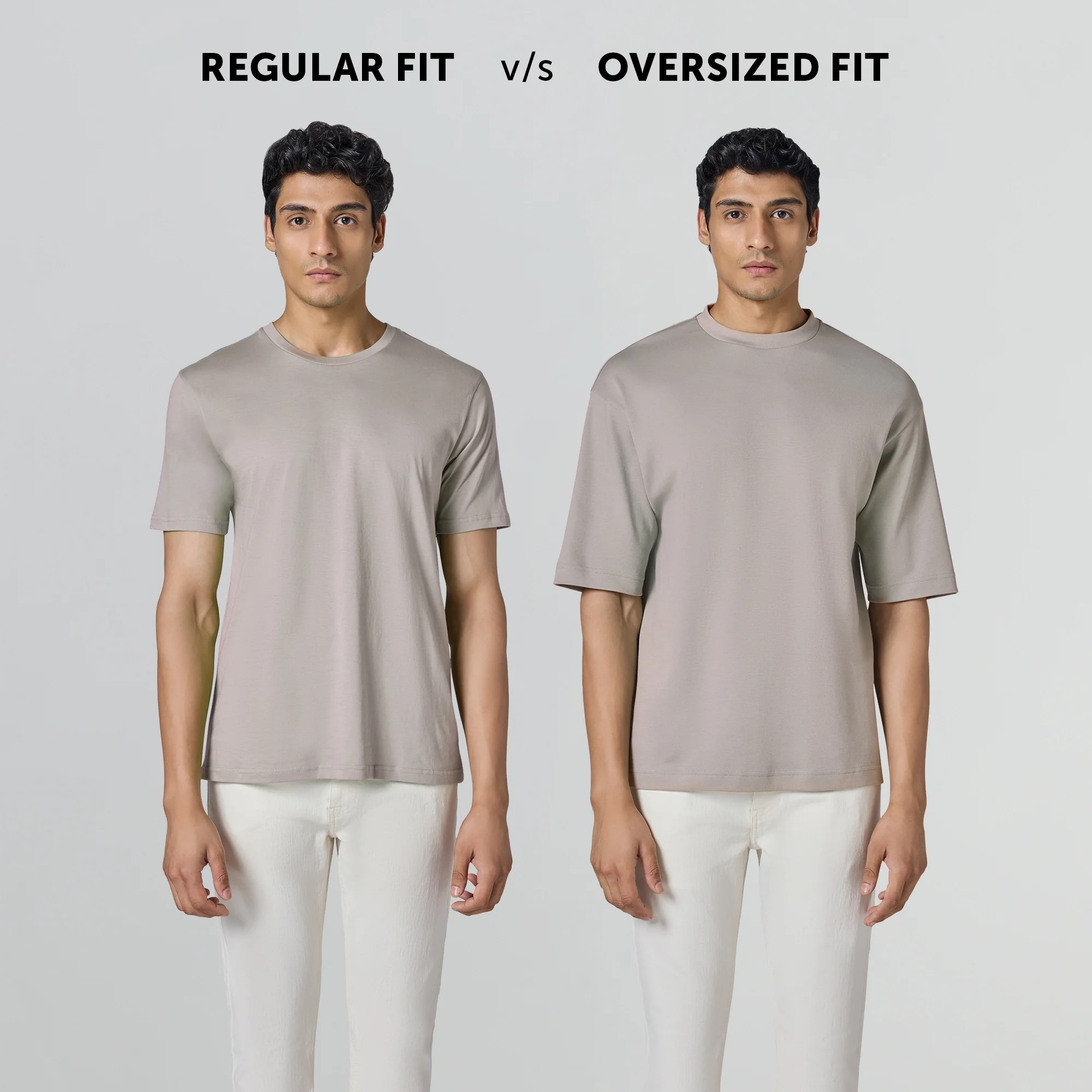 Drift Cotton Oversized T-shirts Smoky Beige - Image 4