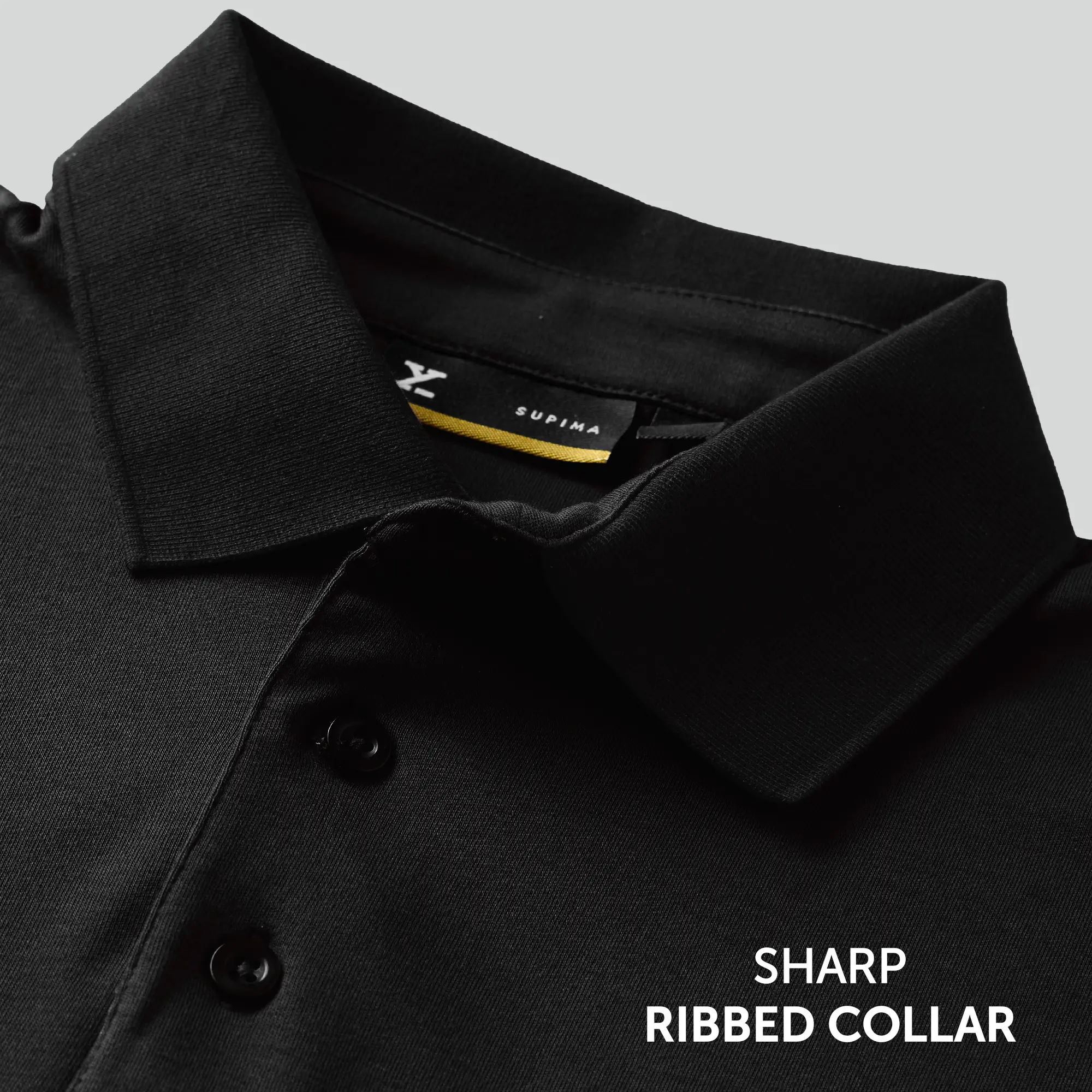 Supima Cotton Slim Fit Polo - Black Knight - Image 5