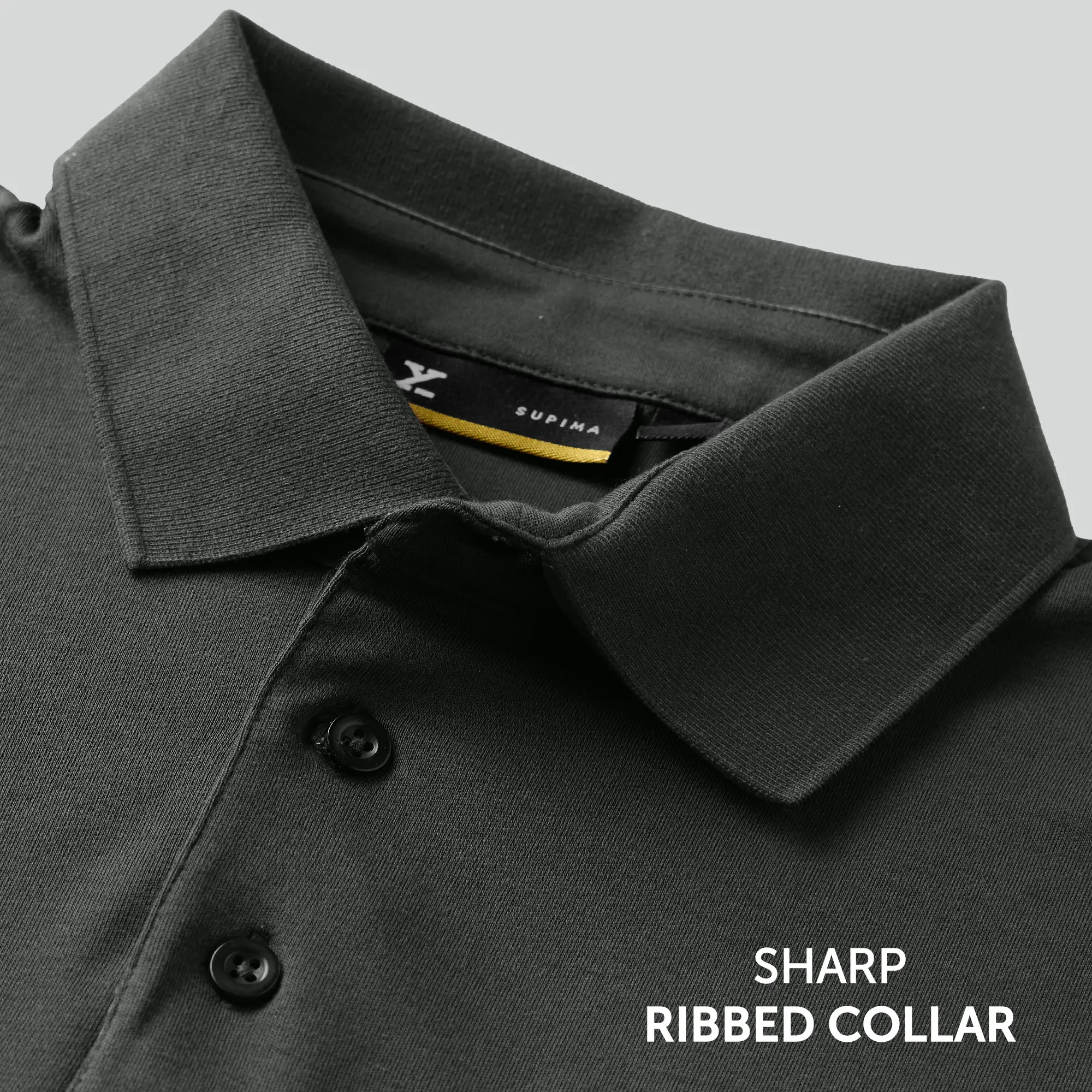 Supima Cotton Slim Fit Polo - Storm Grey - Image 5