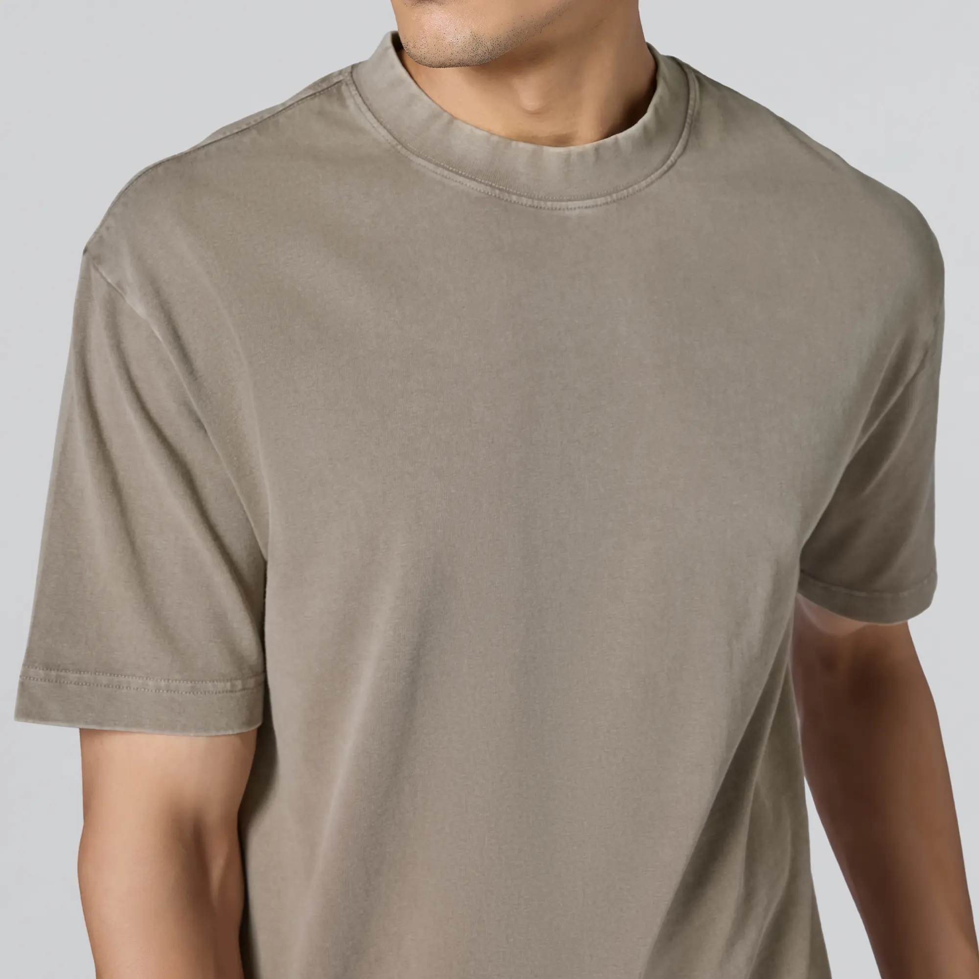 Haze Relaxed Fit Washed T-shirt - Smokey Grey - Image 4