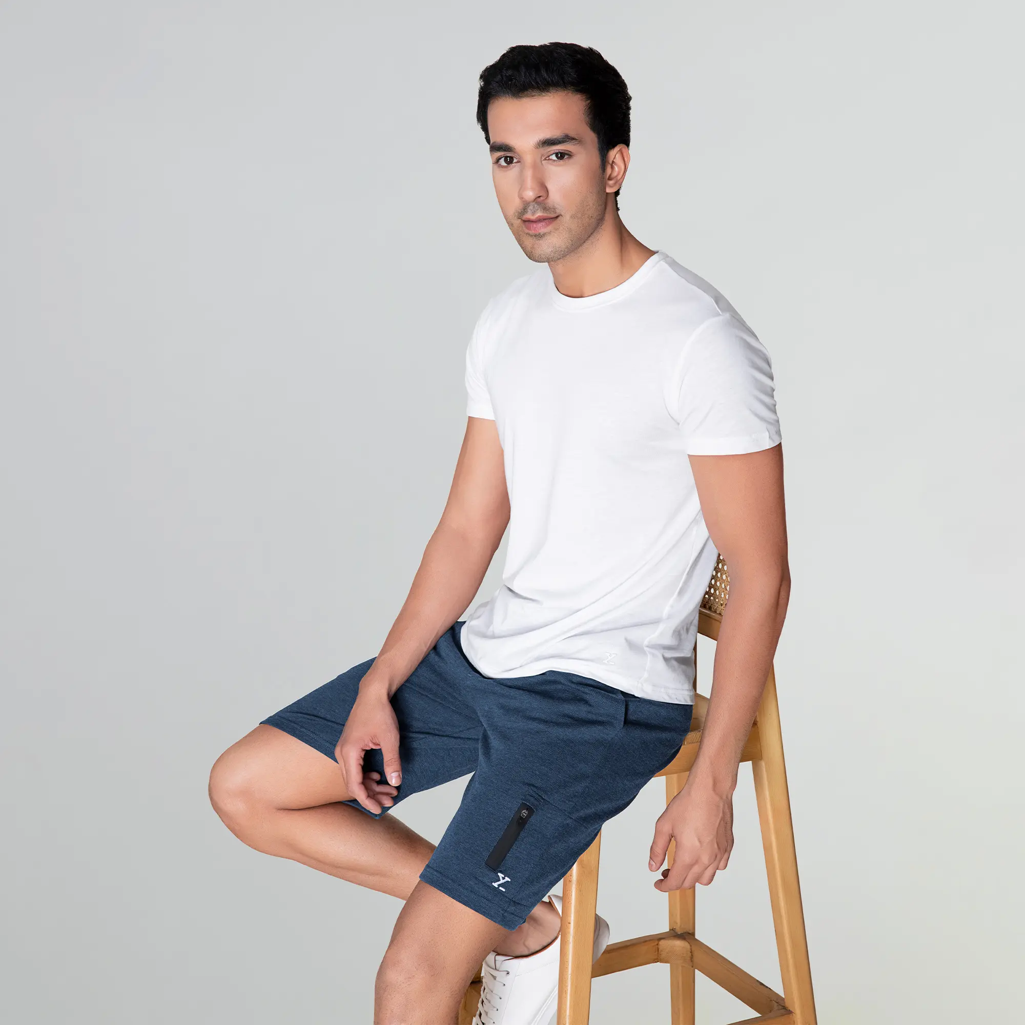 Hype Cotton Rich Shorts Midnight Blue - Image 4