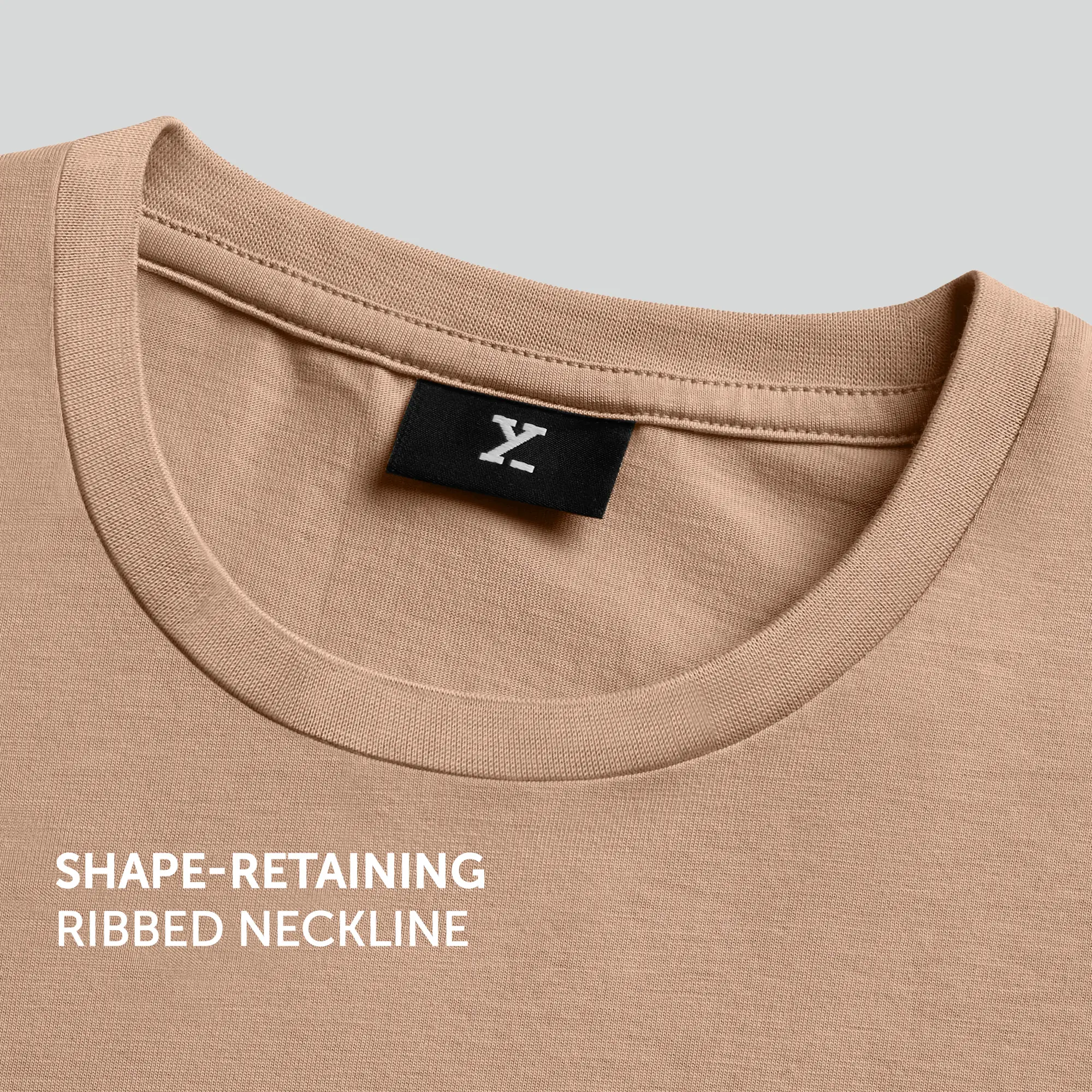 Iconique Supima Cotton T-shirt Brown Latte - Image 6