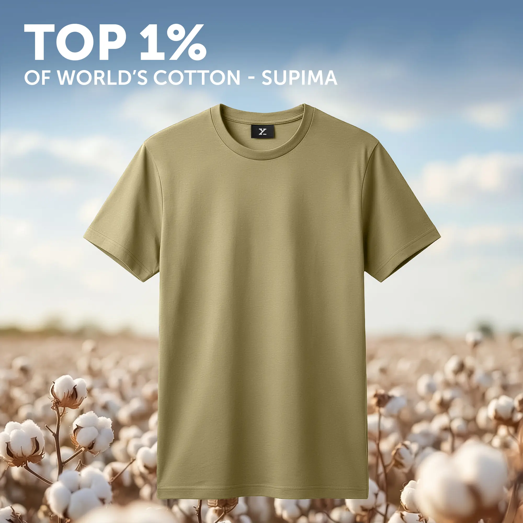 Iconique Supima Cotton T-shirt Moss Brown - Image 2