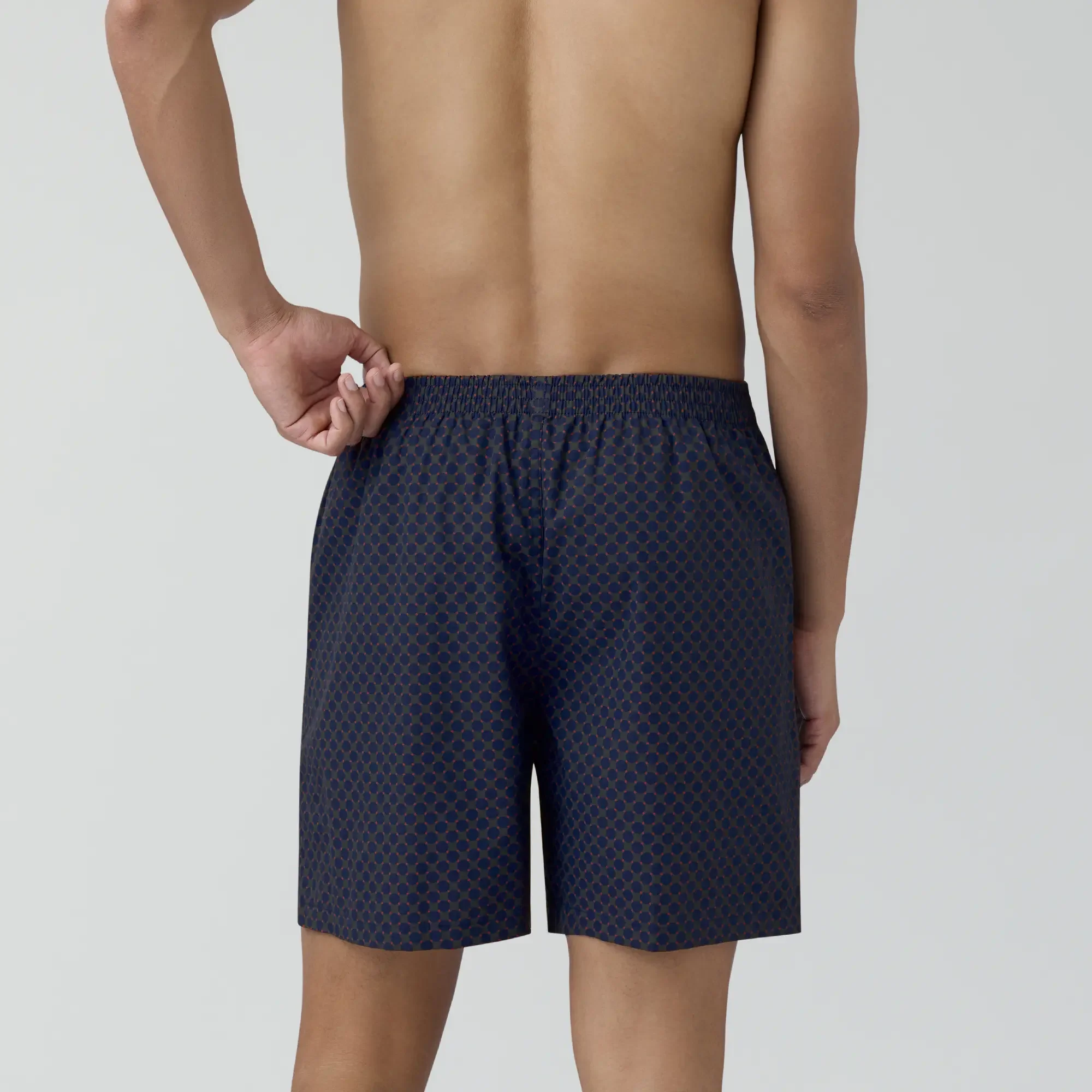 Astor Combed Cotton Boxer Shorts Blue Circle - Image 5