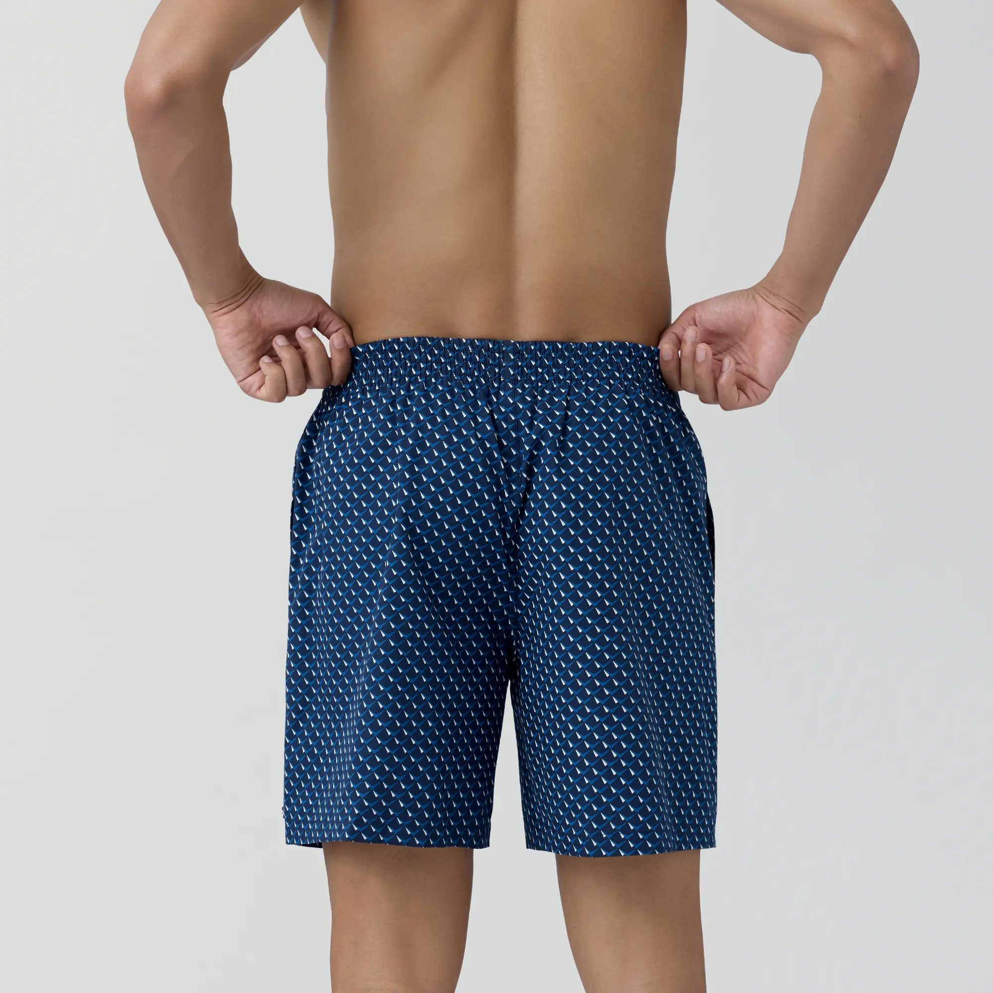 Astor Combed Cotton Boxer Shorts Arrow Blue - Image 4