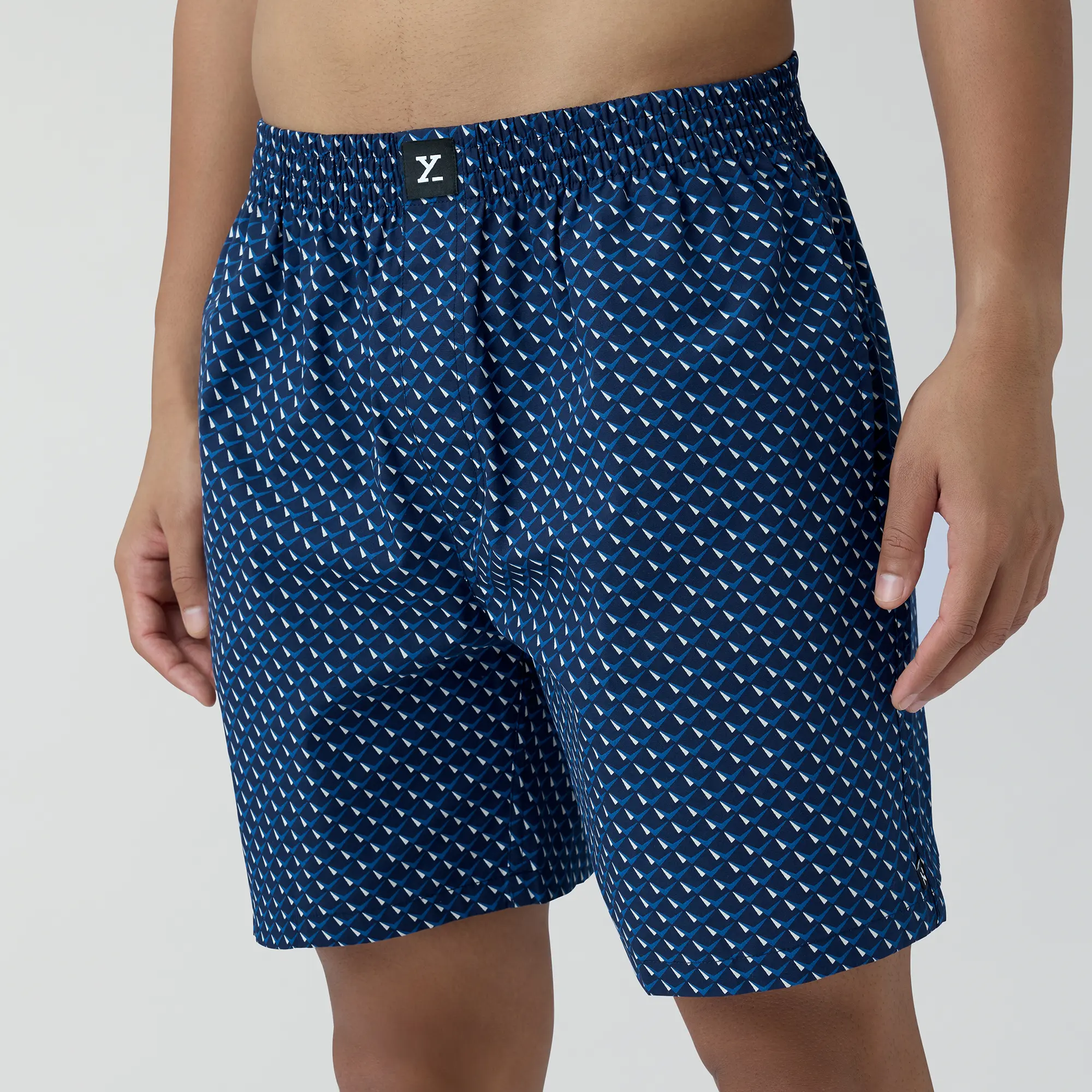 Astor Combed Cotton Boxer Shorts Arrow Blue - Image 6