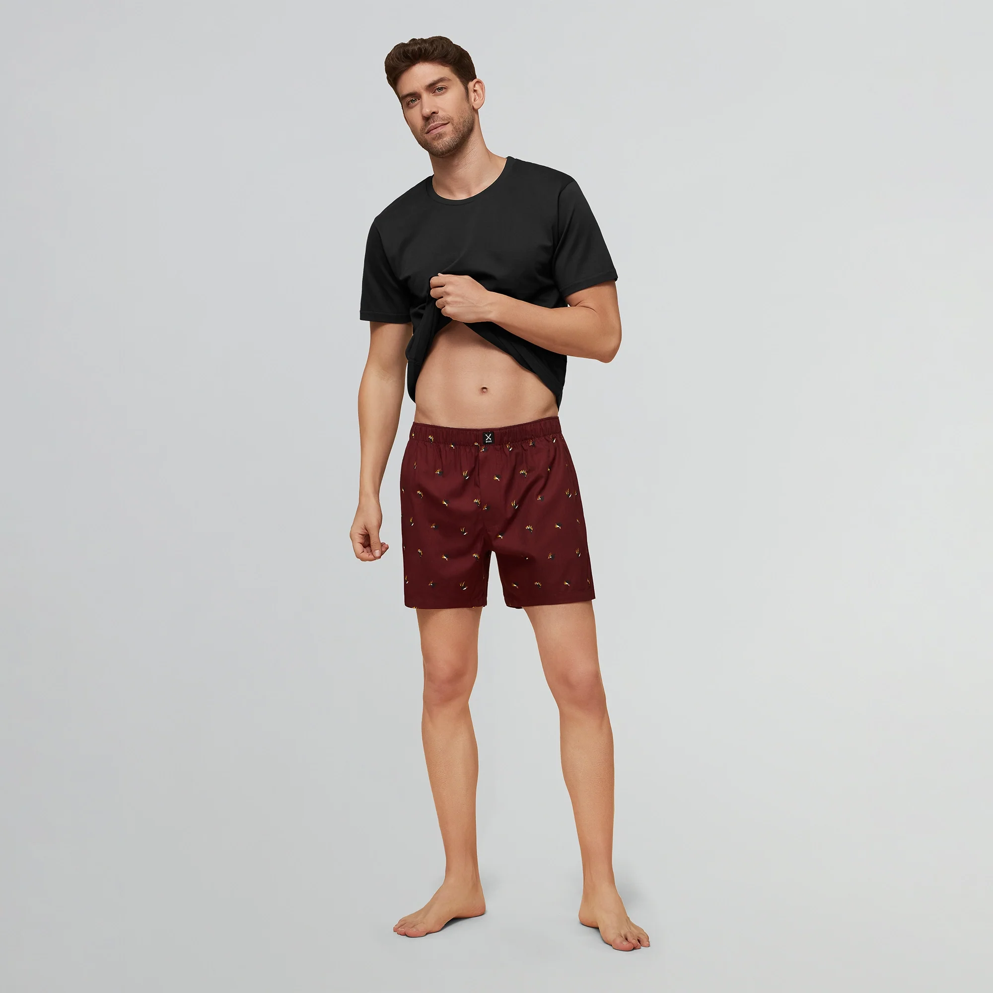 Savanna Cotton Boxers Hornbill Maroon - Image 3