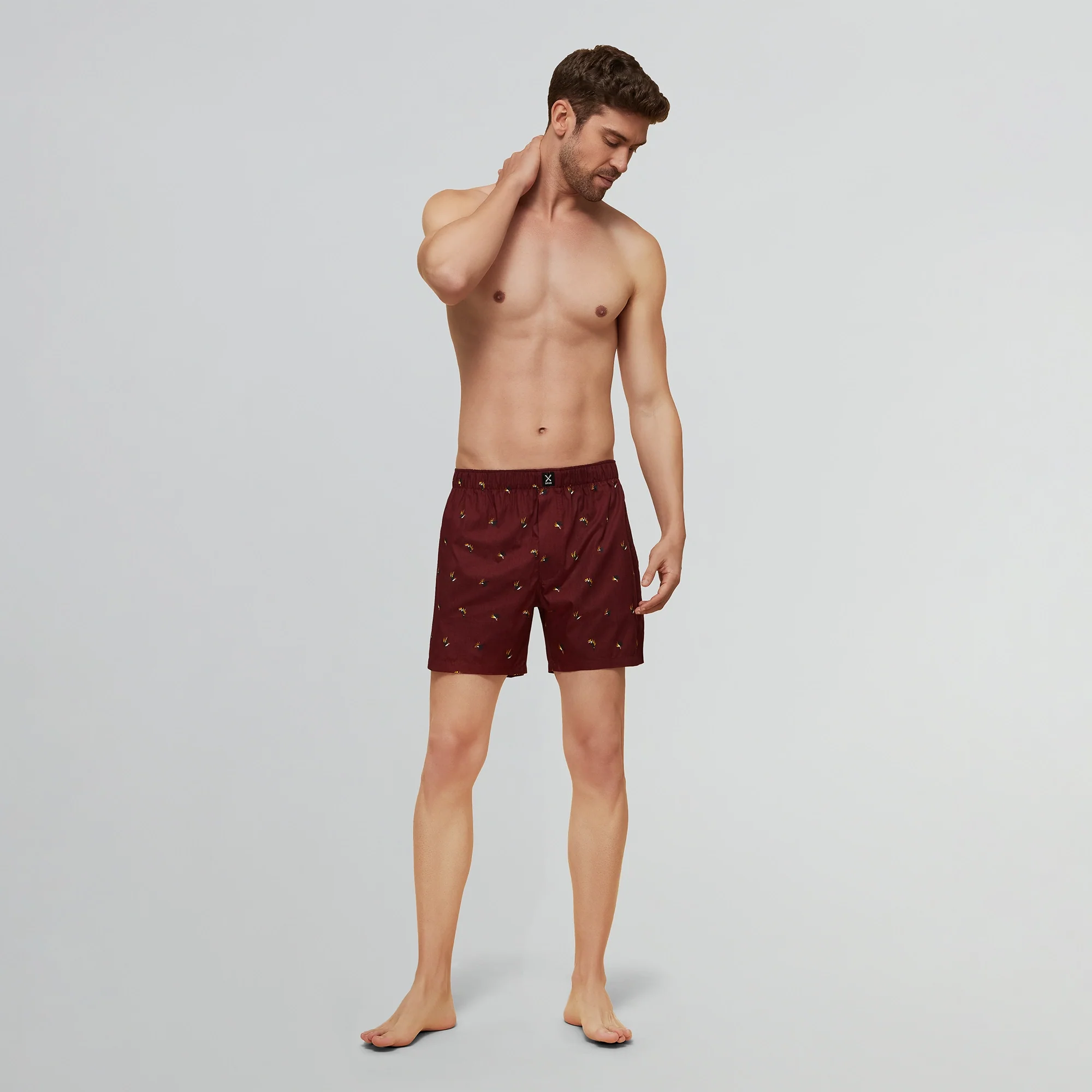 Savanna Cotton Boxers Hornbill Maroon - Image 4