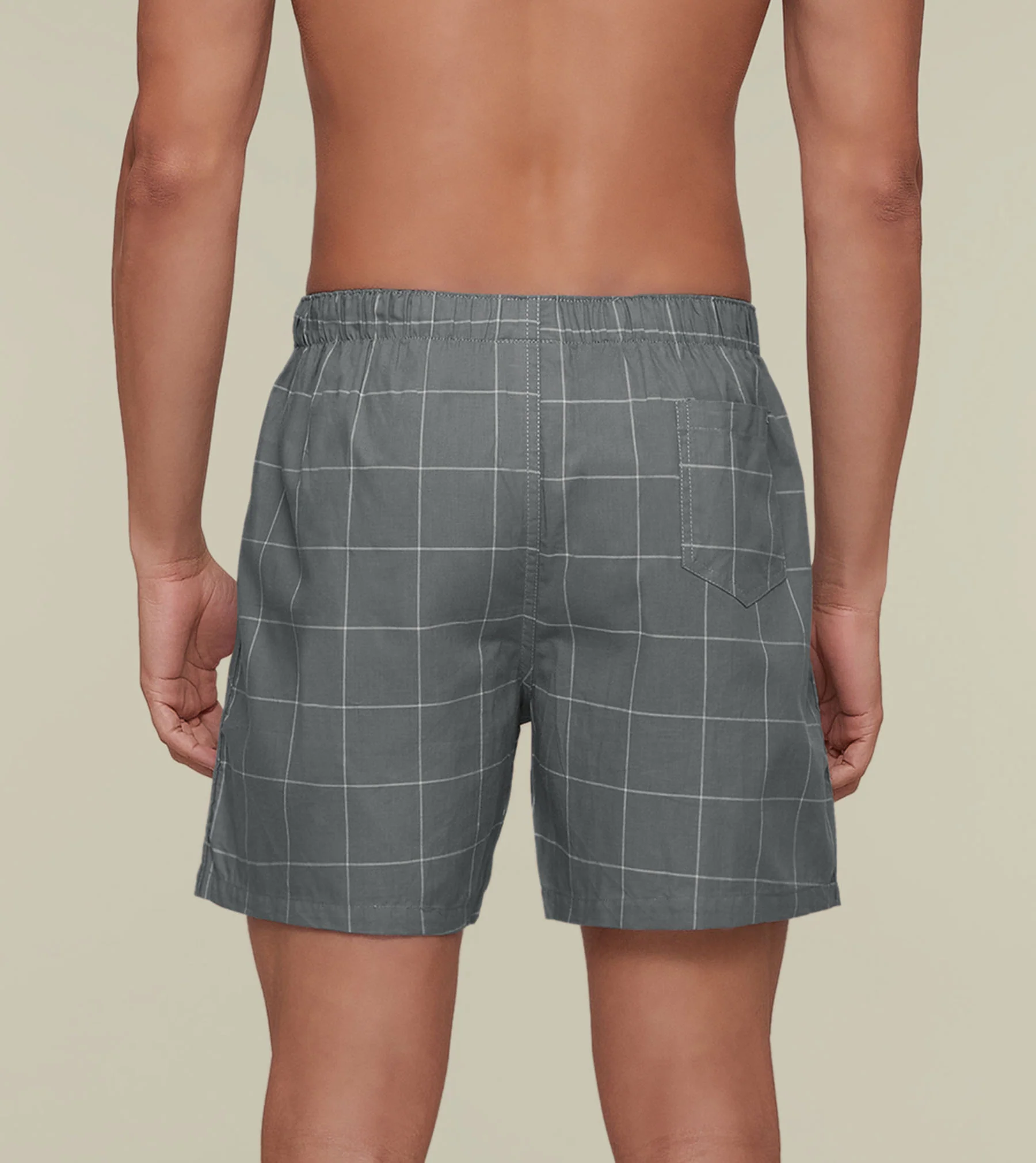Checkmate Combed Cotton Boxers Frosty Grey - Image 3