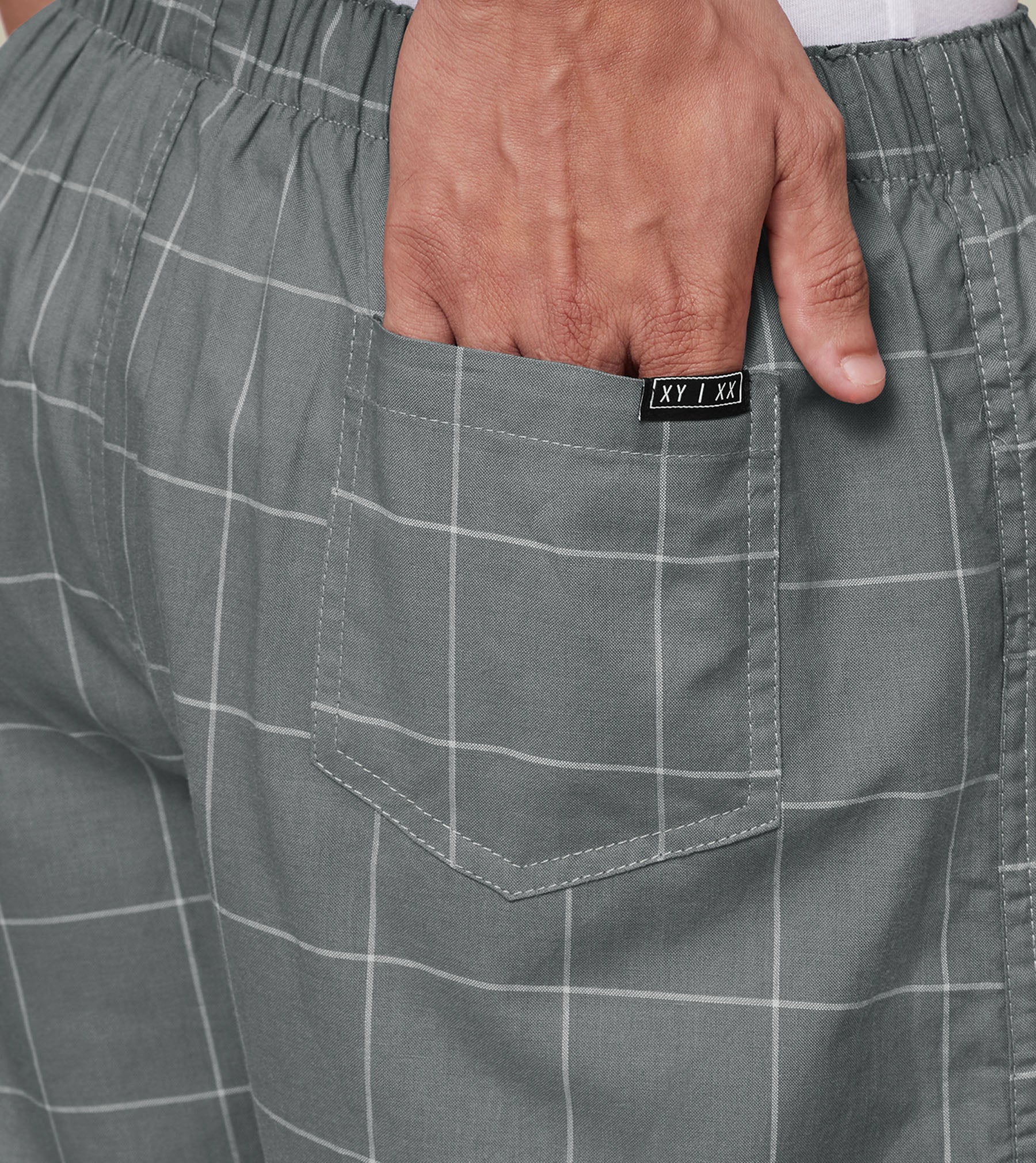 Checkmate Combed Cotton Boxers Frosty Grey - Image 6