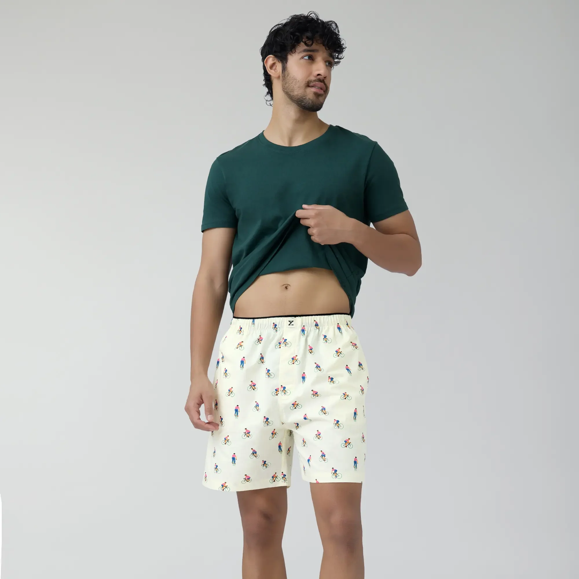 Renew Combed Cotton Boxer Shorts Ivory White - Image 3